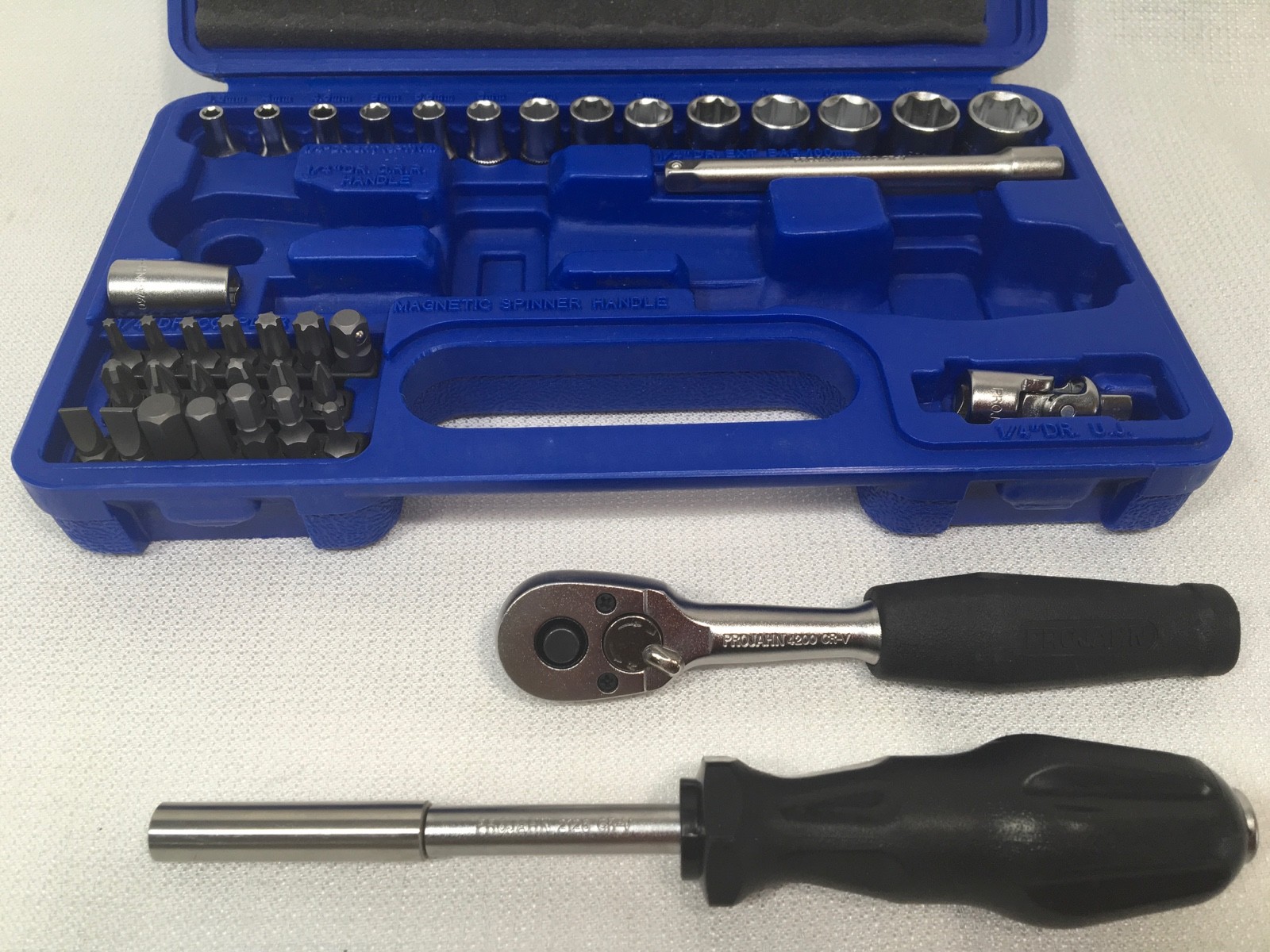 NEW PROJAHN Socket Wrench Set 1/4” -Metric 39 Piece Case Profesional 3.5 to 14mm
