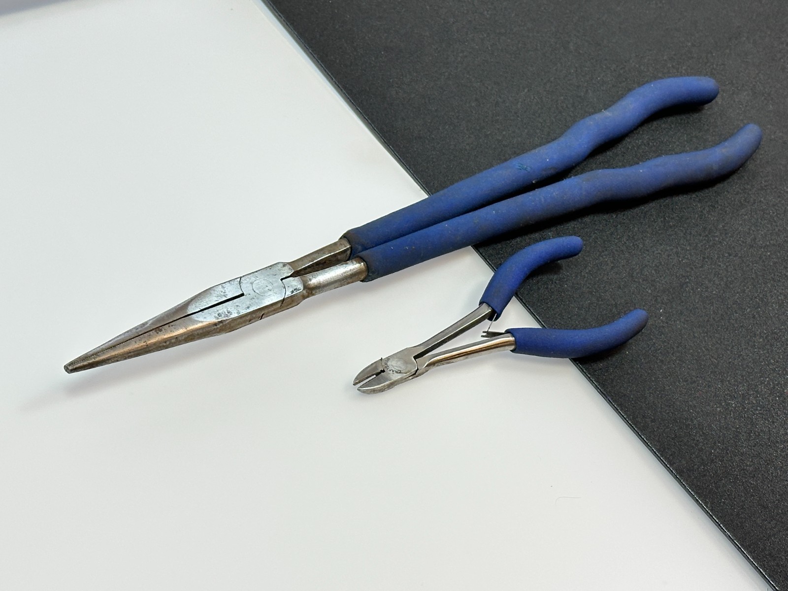 Craftsman Diagonal Pliers Blue Grip w/ Unknown XL Extra Long Long Nose Pliers