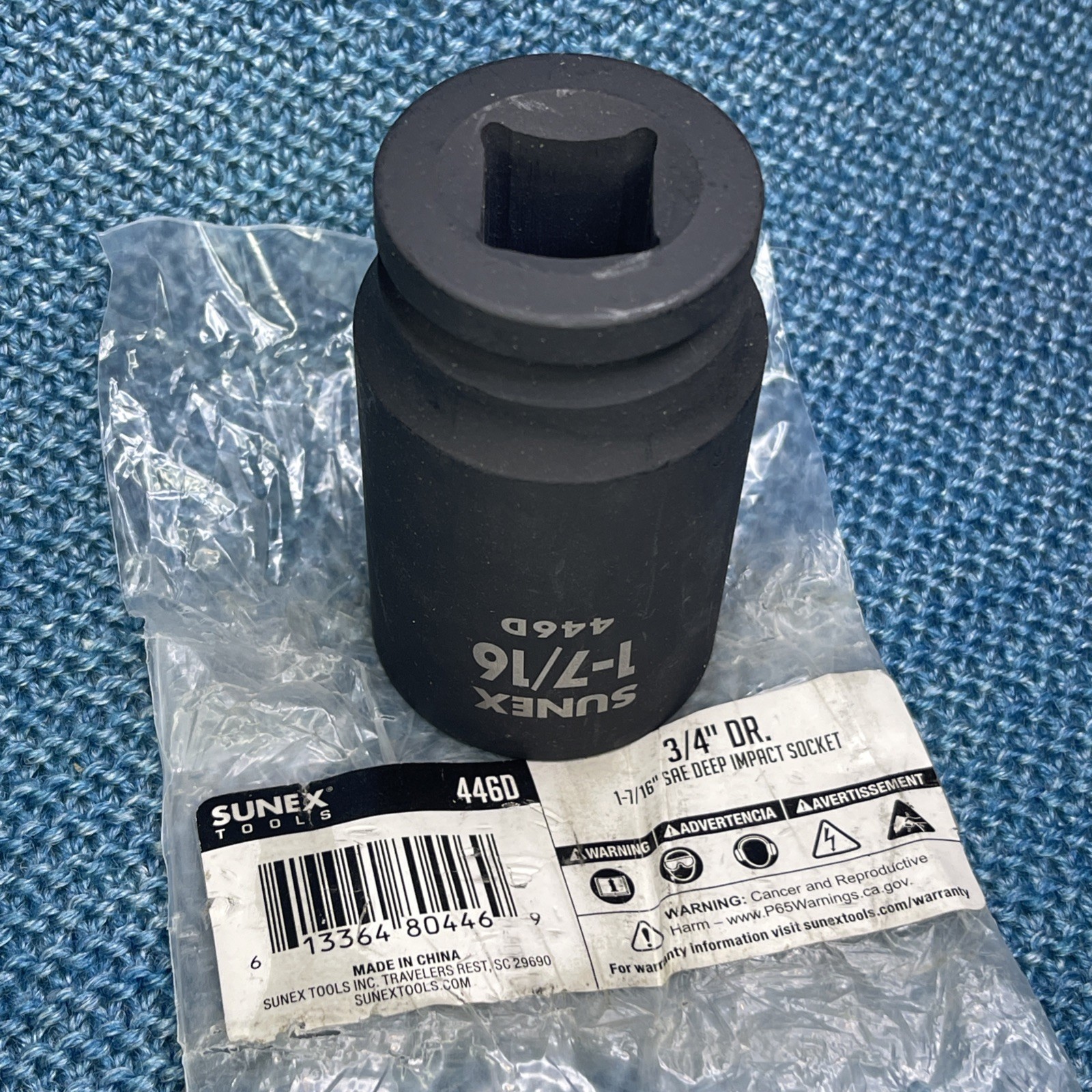 Sunex 446D 1-7/16″ 3/4″ Drive 6 Point Deep Impact Socket Standard Tools SAE