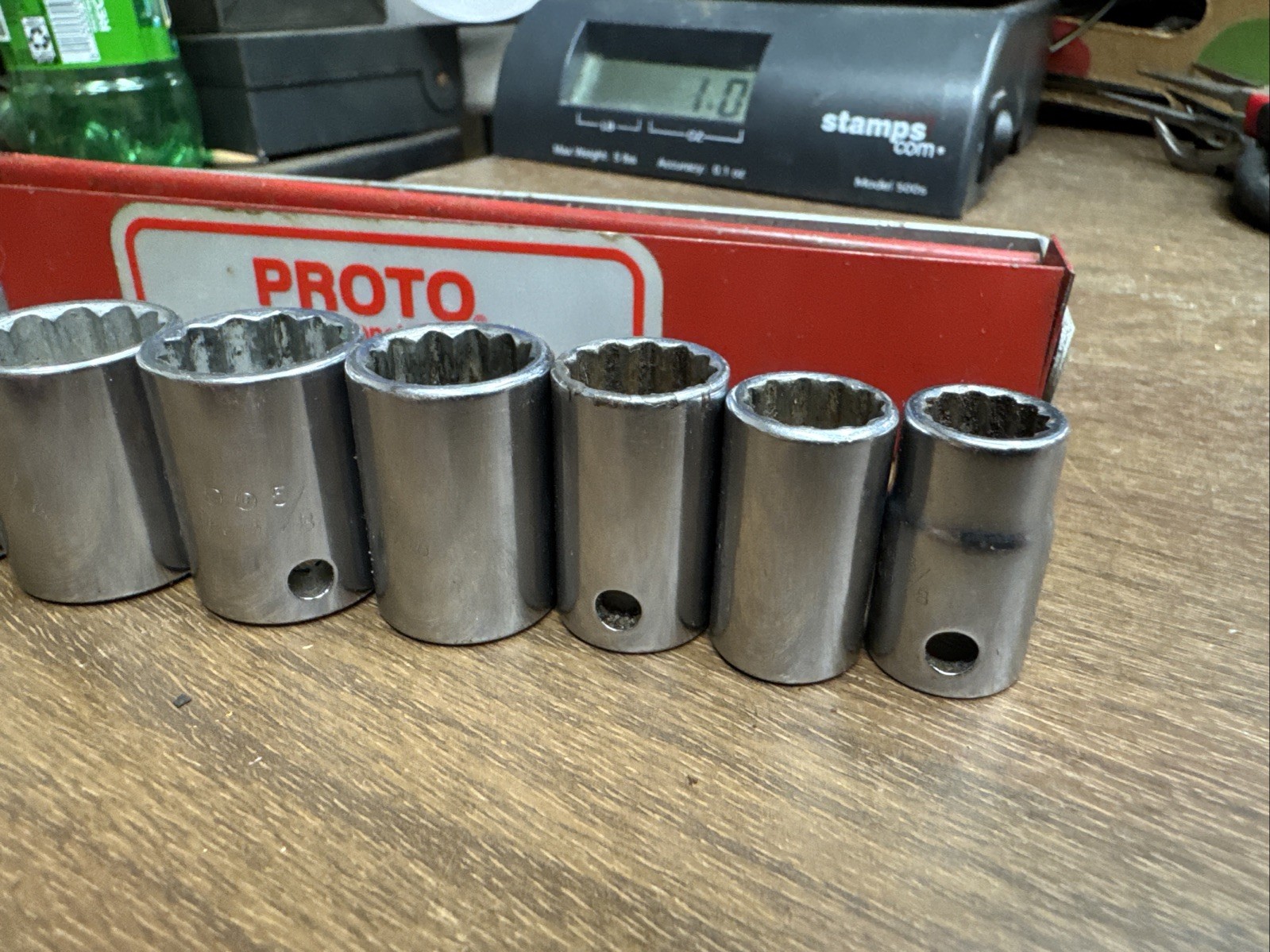 Proto Professional Tools 3/8” Drive 12 Point Socket Set W/ Metal Case USA 5200 D