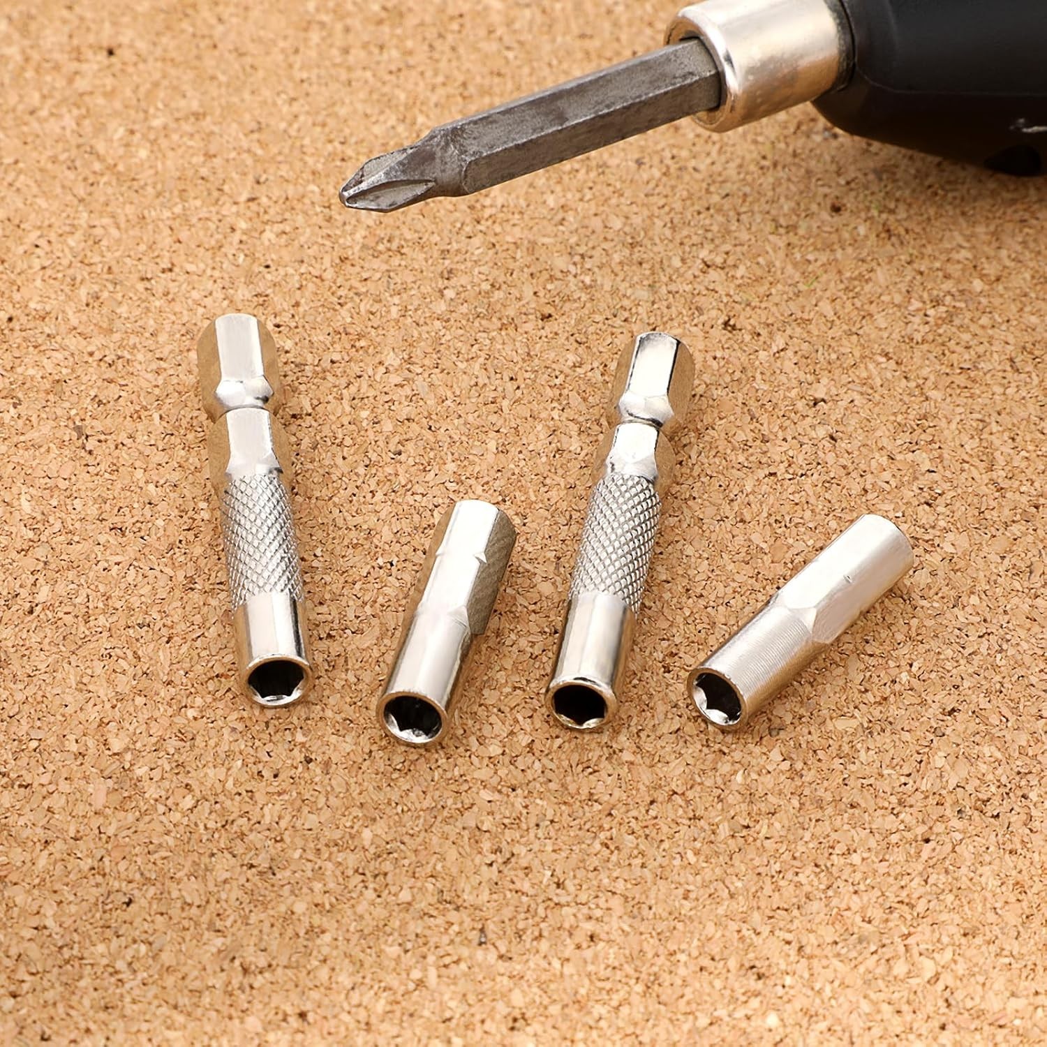 4 Pcs Drill Bit Adapter, 1/4 to 4mm Hex Drive Adapter,…
