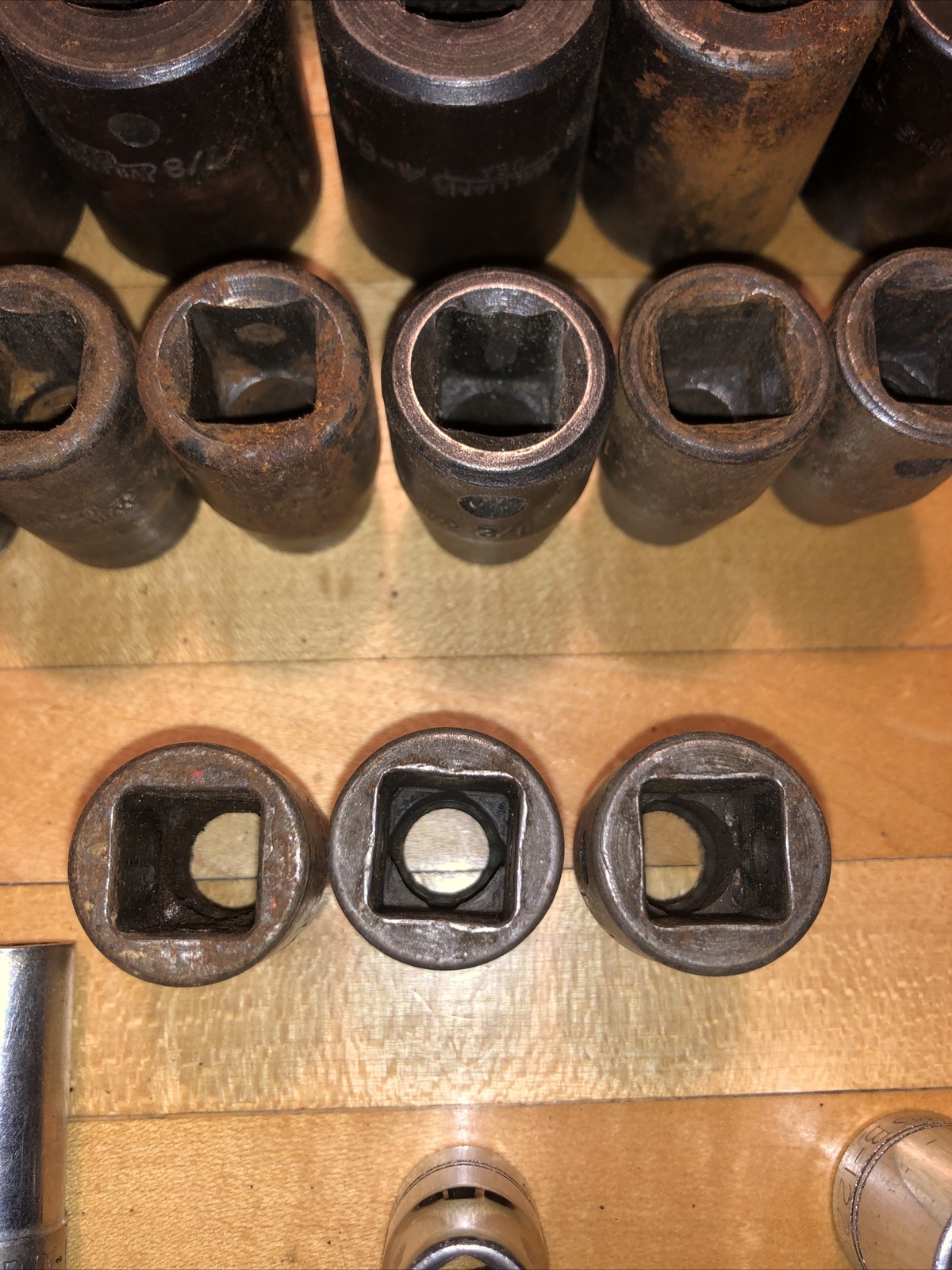 VTG 55pc Williams Vulcan 1/2” Impact 3/8” Socket Lot SAE Swivel Adapter 1/2 3/4