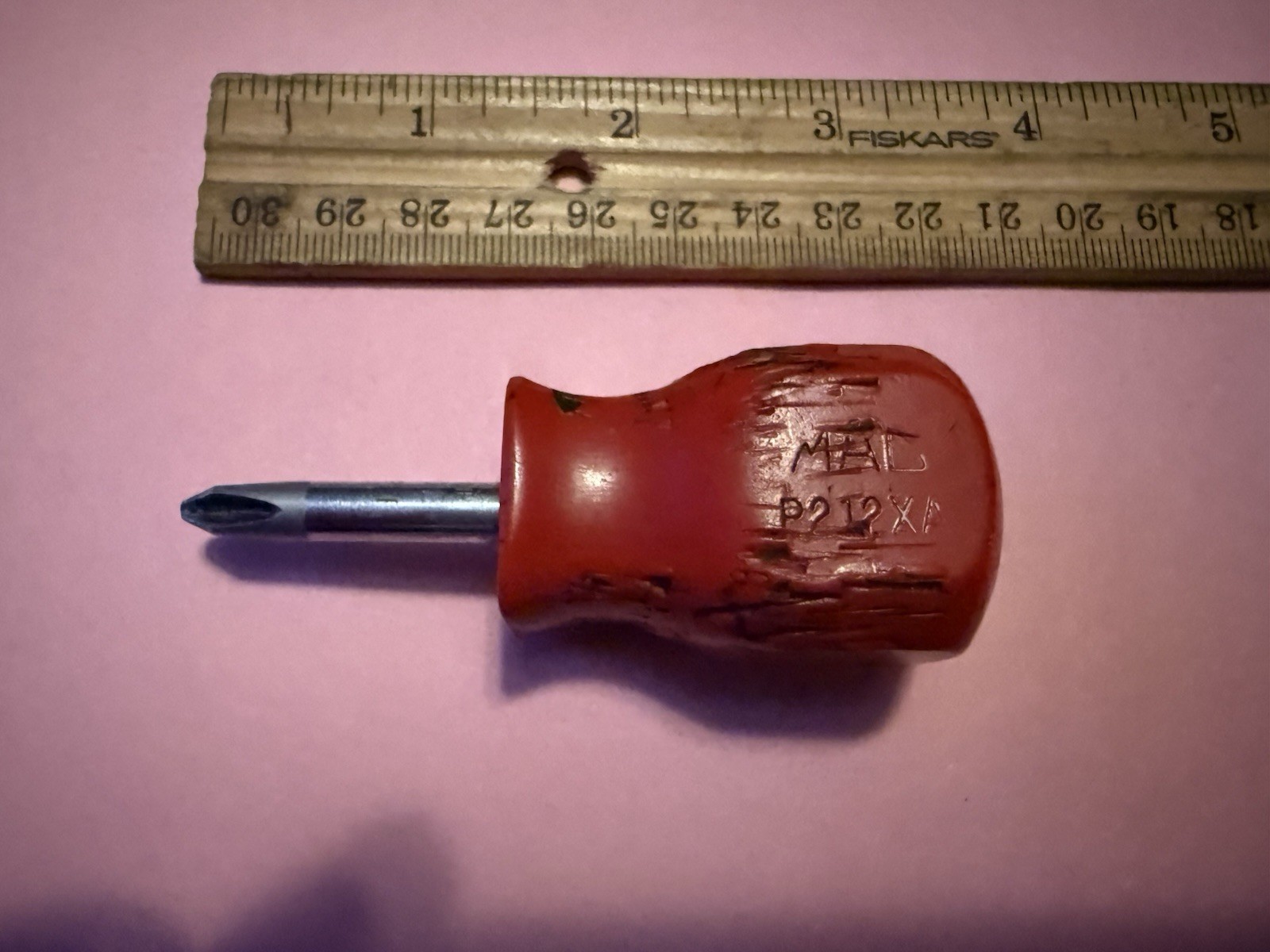 MAC P212XA #2 Stubby Phillips Head Screwdriver Red Handle