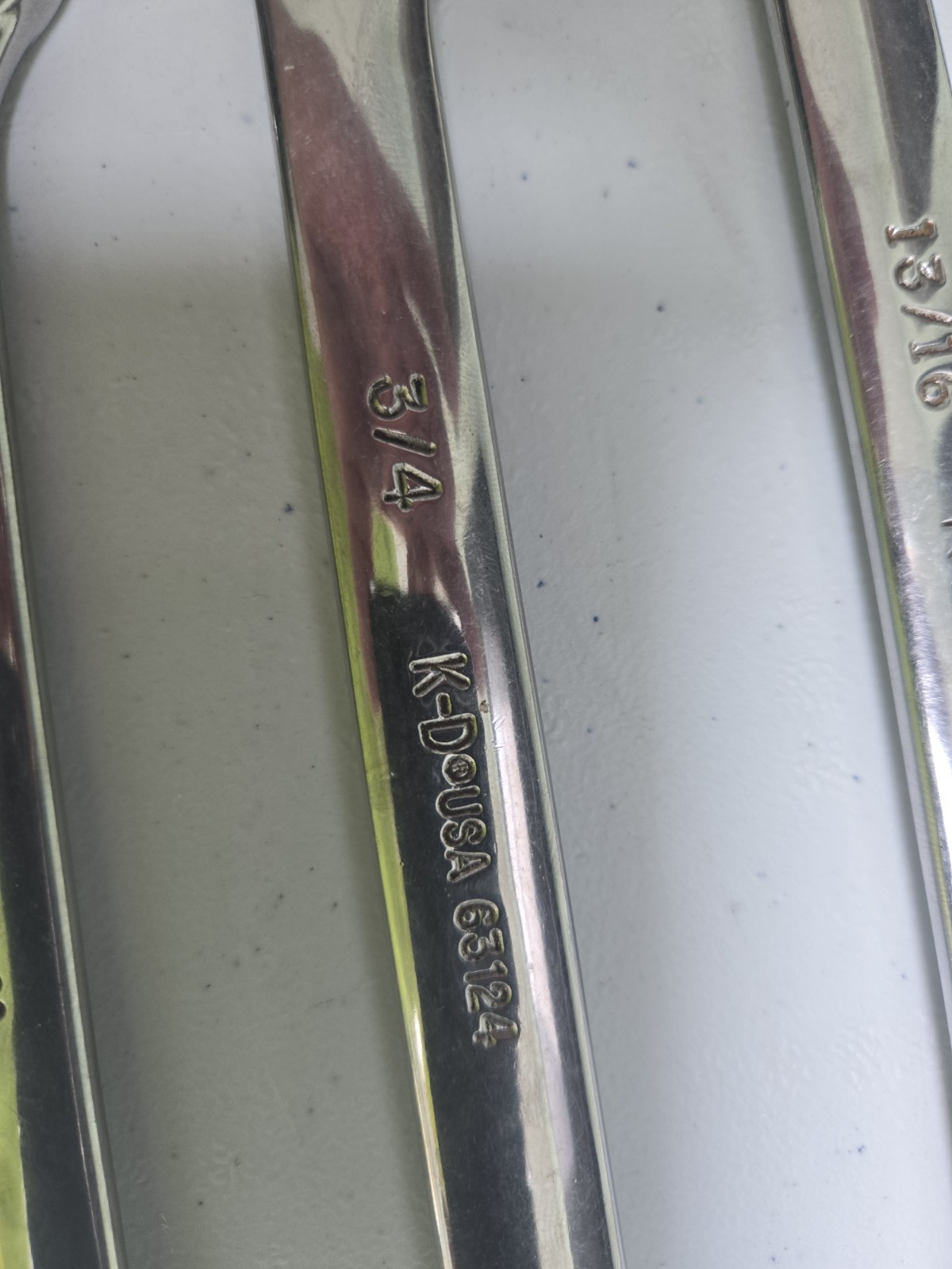 Lot of 6 K-D USA Made Combination Wrench Polished KD Large 1″ to 5/8″