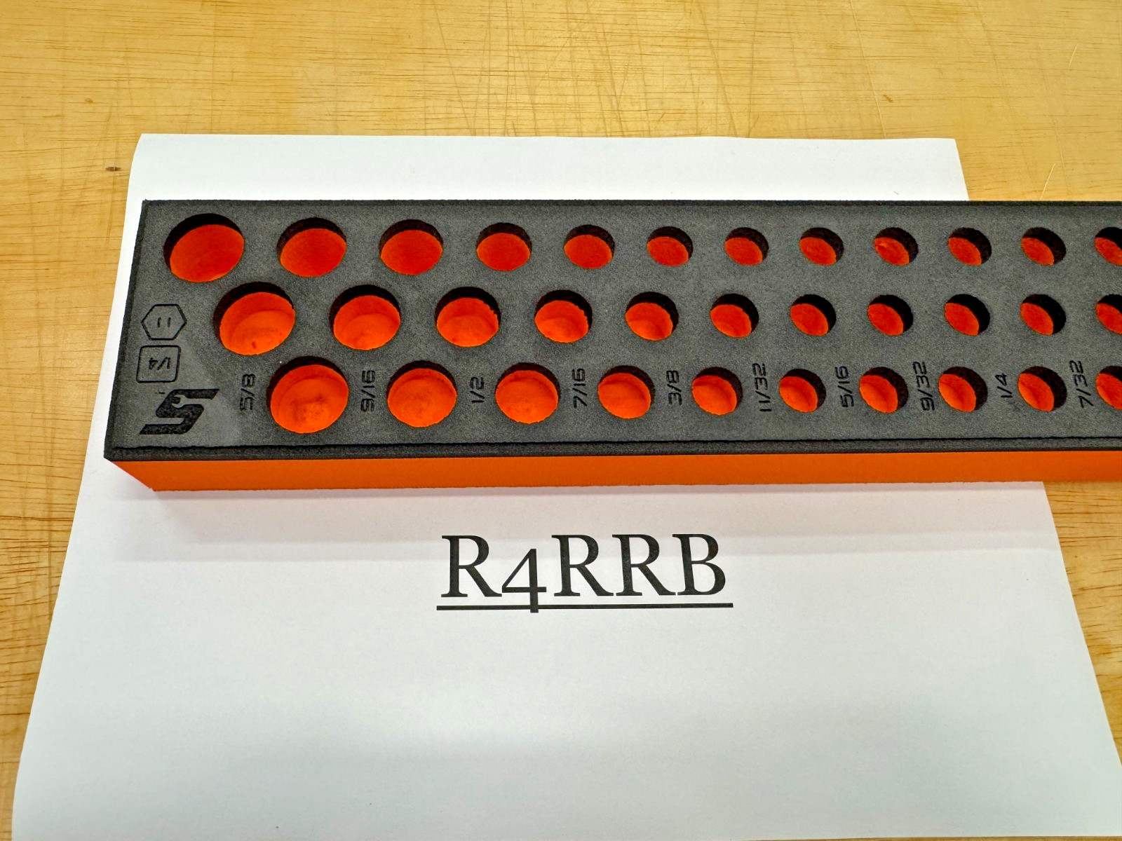 Snap-on Tools ORANGE FOAM ORGANIZER for 39pc 1/4″ Drive SAE Socket Set FMS002BO