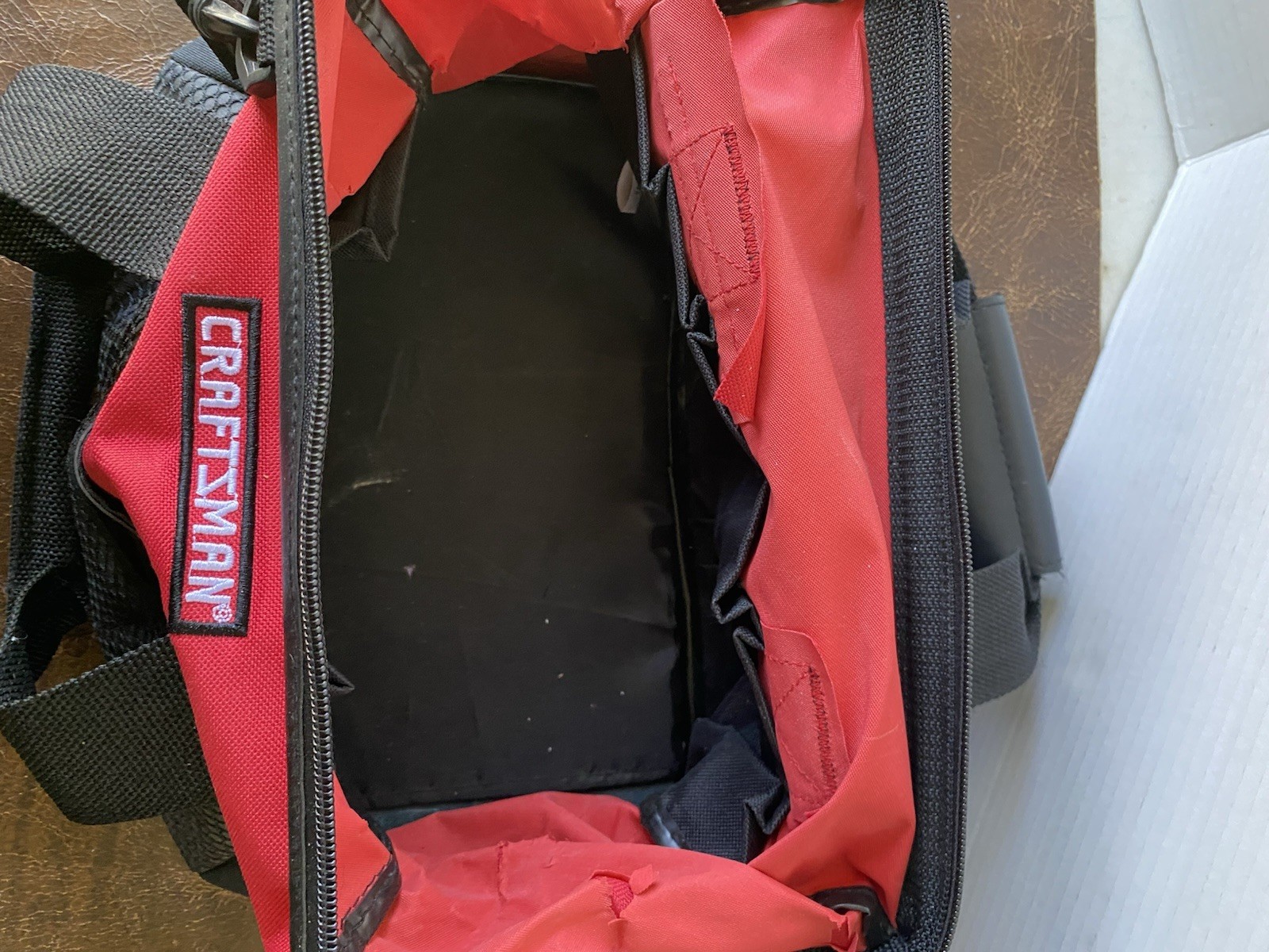 Craftsman Heavy Duty 21-Pocket Large Mouth Tool Tote Bag No. 40411 Red