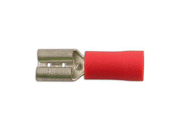 Connect 30132 Red Female Push-On 6.3mm Pk 100