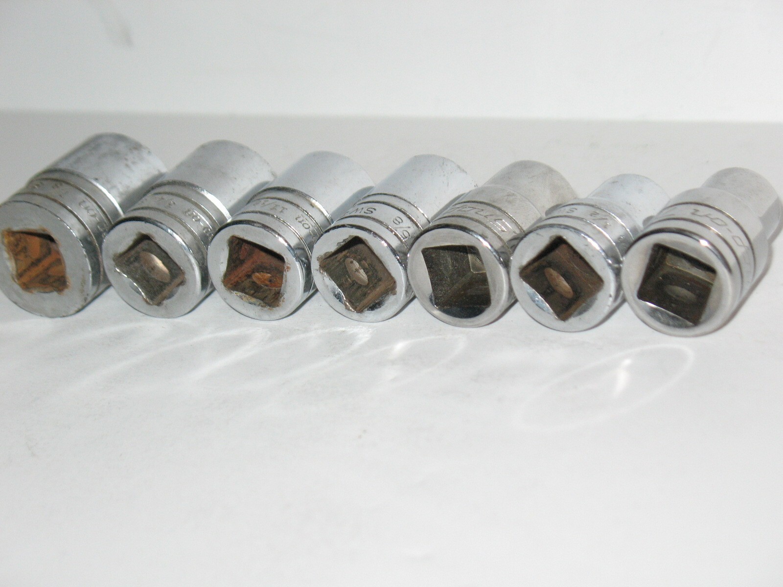 Snap-on Tools 1/2″ Drive 7/8 3/4 11/16 5/8 9/16 1/2 7/16 SAE 12pt Sockets
