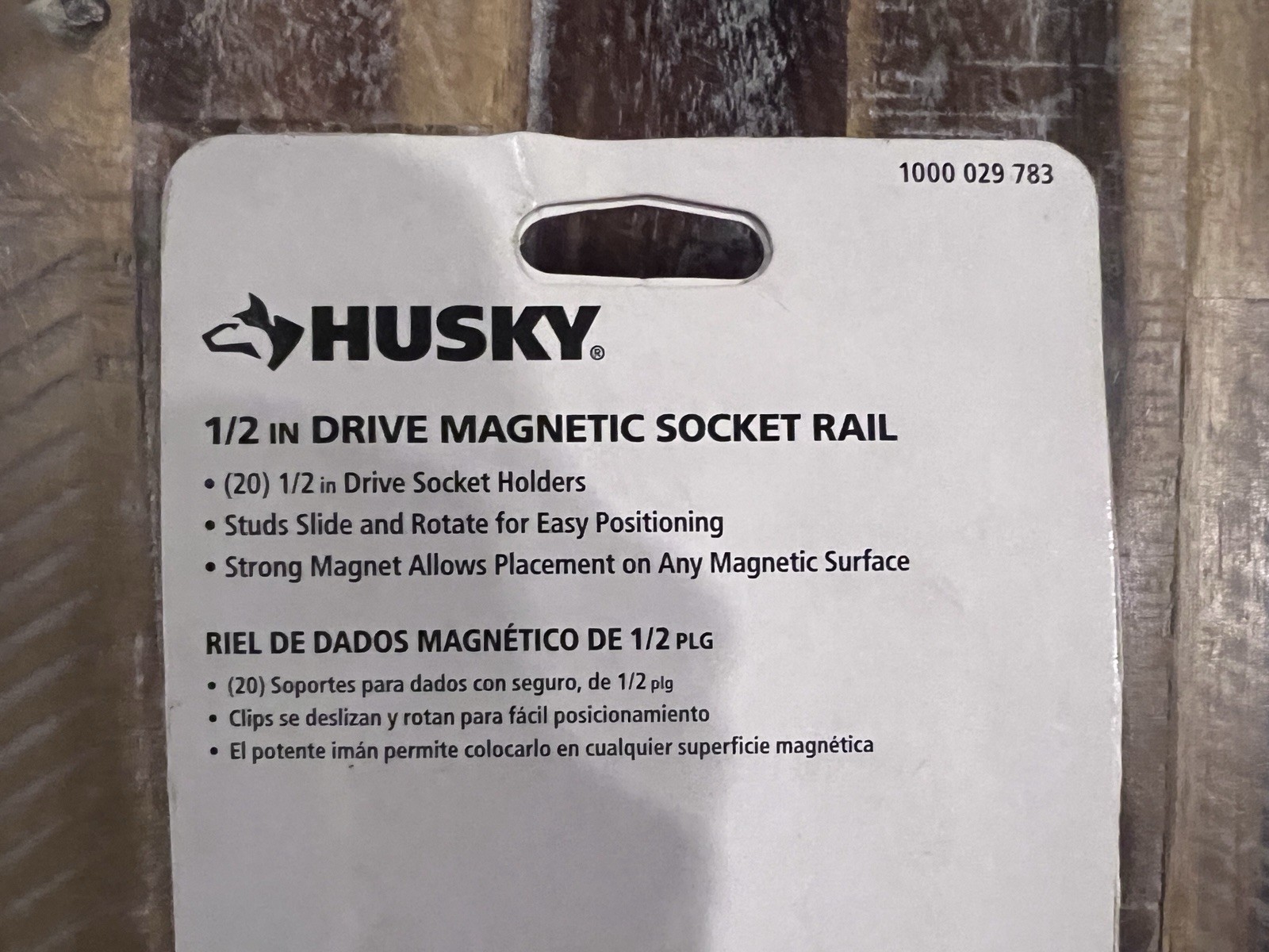 Husky H2DMRAILMP 1/2 in. Drive Magnetic Socket Rail Organizer Holder New