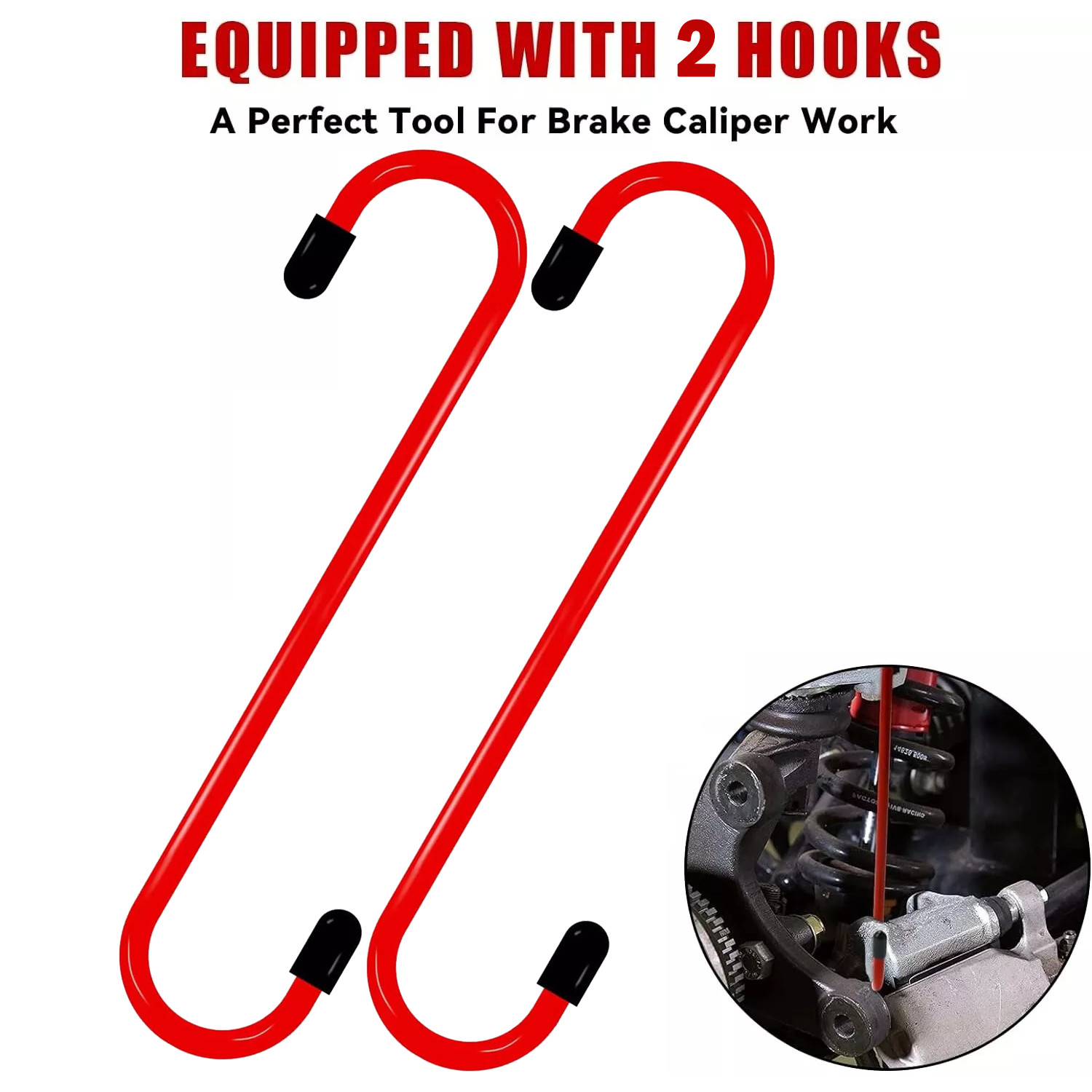 Brake Caliper Compression Tool Brake Caliper Tool, Spreader with 2 Hangers