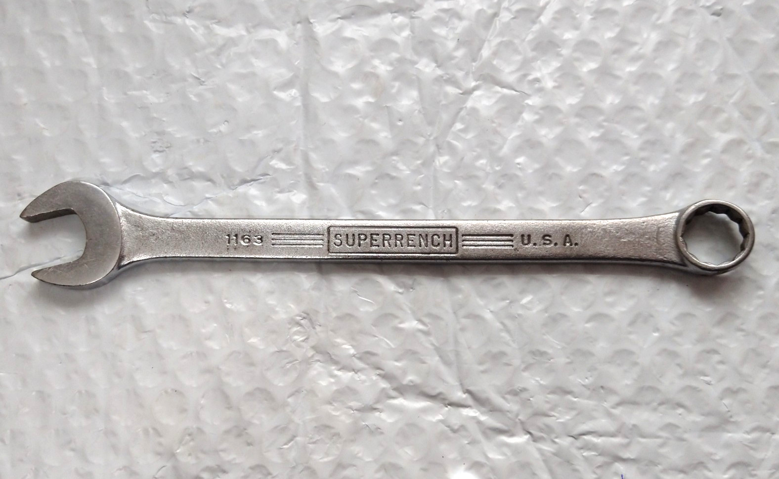 WILLIAMS TOOLS «SUPERRENCH» 1163, 9/16″ COMBINATION WRENCH, 8″ LONG, 12 POINT.