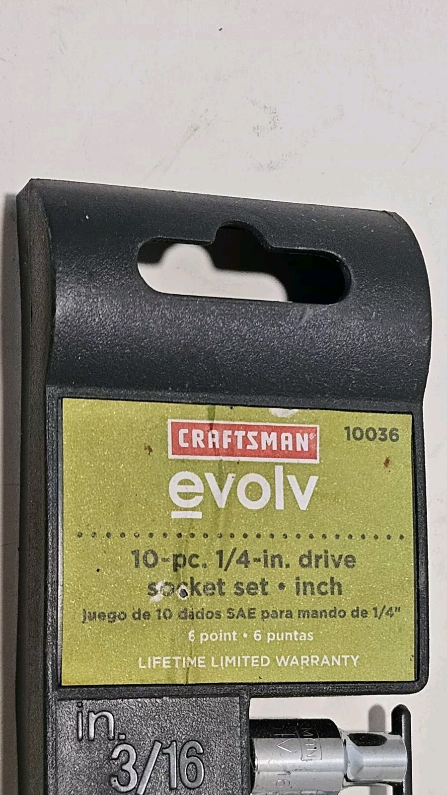 Craftsman Evolv 10 Piece Socket Set 10036 1/4″ Drive 6 Point 3/16″ to 9/16″ New