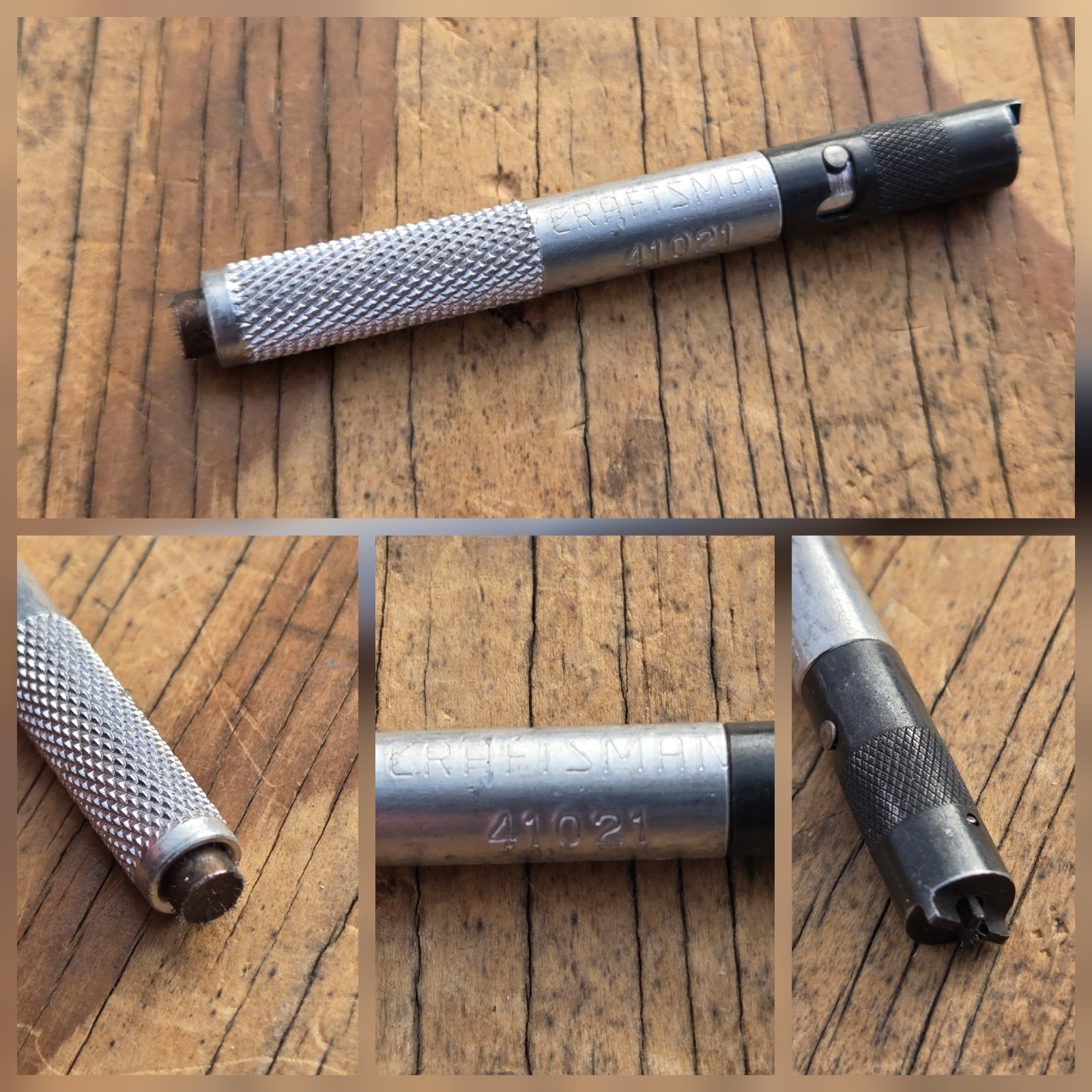 Vntg Craftsman Mini Pocket Slotted Screw Starter Magnetic Tip 2.5″ 41021 USA