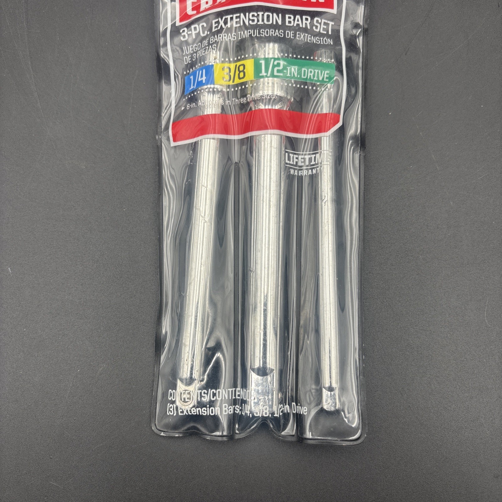 NEW Craftsman CMMT34533 6″ Extension Bar Set 3 pc 1/4, 3/8 and 1/2″ drive SAE