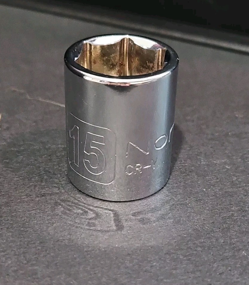 Northern 3/8 Drive 15mm 6 Point Shallow Socket K