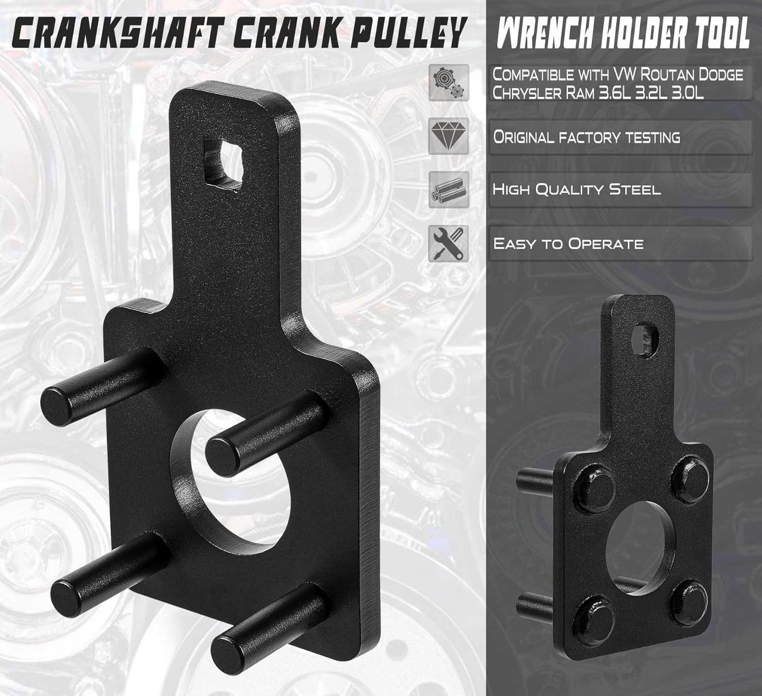 10198A Crankshaft Counter Hold Hand Tool For VW Routan Dodge Chrysler 3.6/3.2/3L