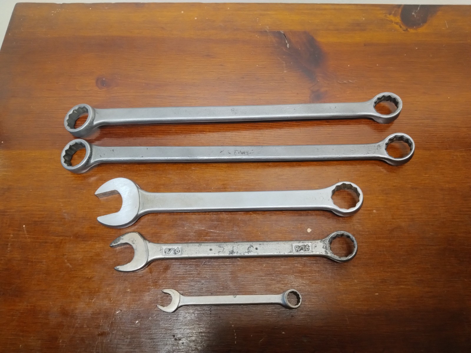 SAE Vintage Proto Los Angeles Open End And Box End Wrench, Mixed Lot of 5 USA