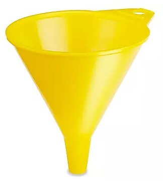 General Purpose Plastic Utility Funnel Gas Oil Fuel Kitchen 8oz 16oz 64oz