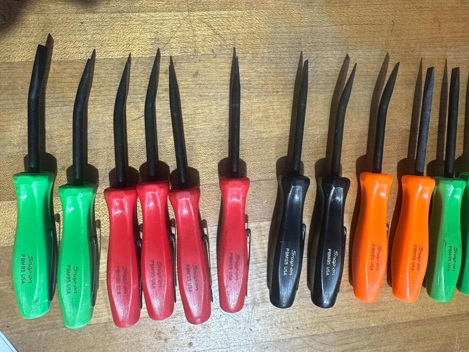 Snap-on Tools PBMB5 RED GREEN BLACK ORG 5″ Angle OR Straight Mini Pocket Prybar