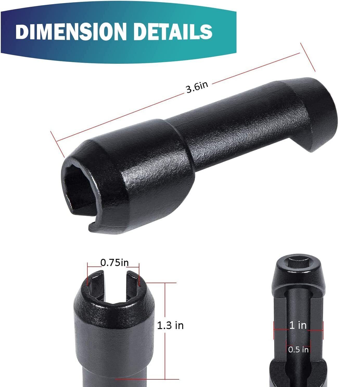 Fuel Injector Line Socket Set 12 Point Flare Nut For Ford Powerstroke 6.7 Diesel