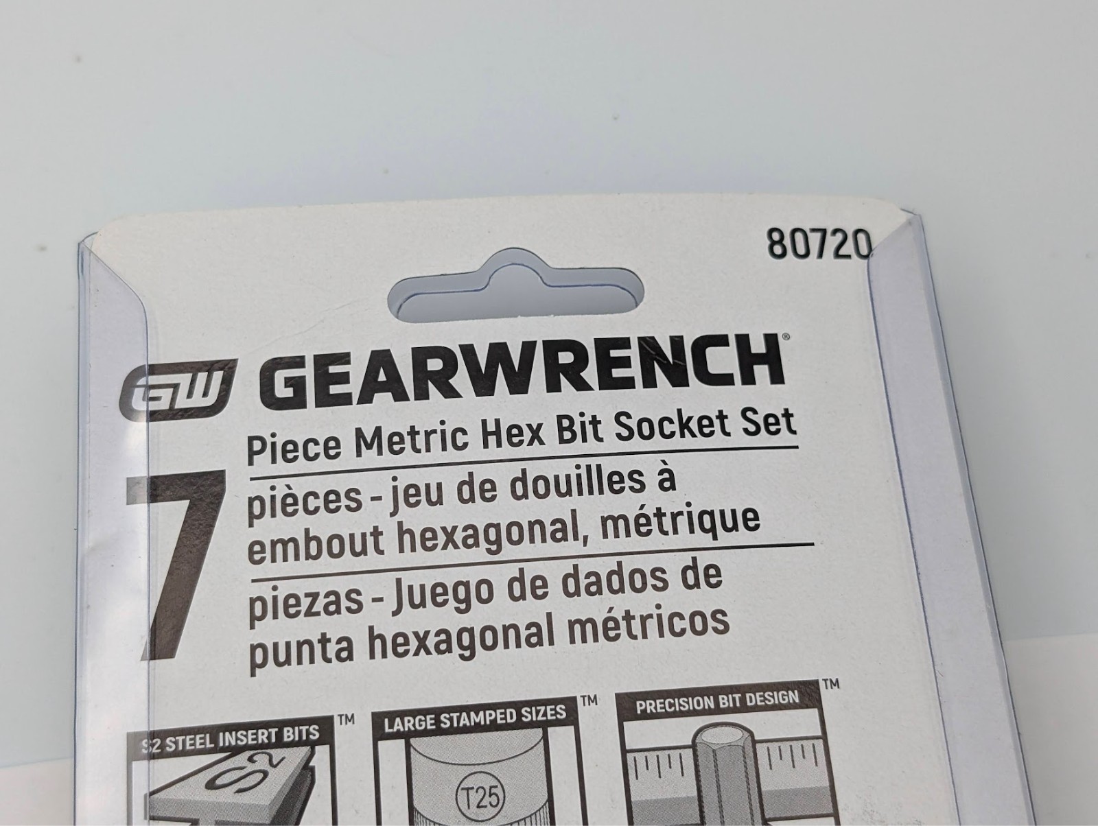 GearWrench 7 Pc 1/2″ Drive Hex Bit Metric Socket Set 6, 8, 10, 12, 14, 17 & 19mm