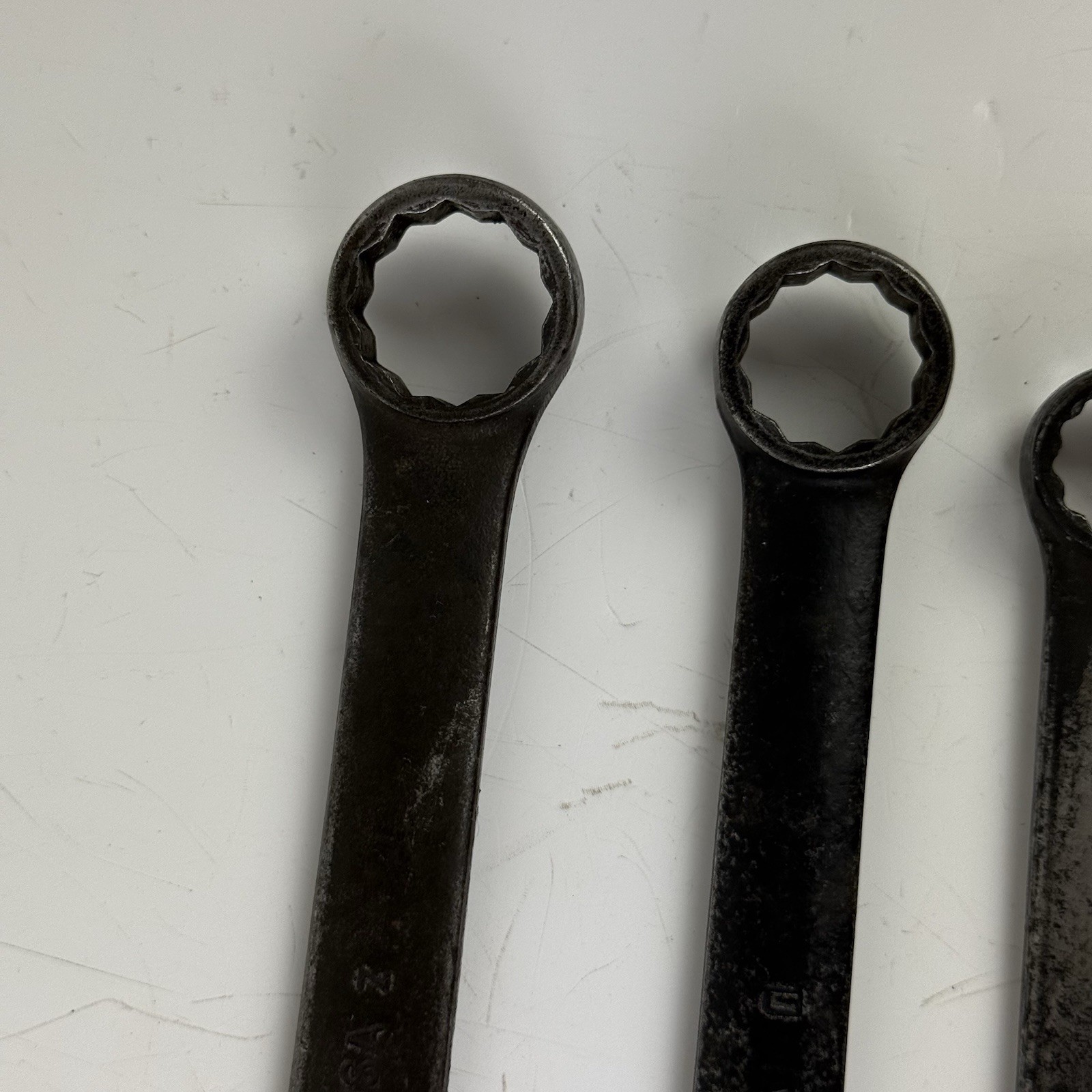 Snap-on GOEX Industrial Black Oxide SAE Combination Wrench Lot USA 4 Pc