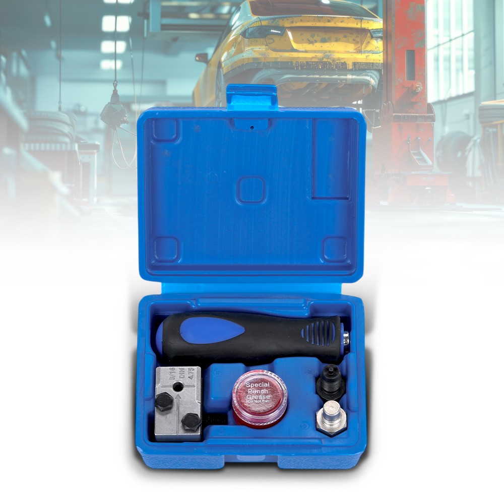 Universal Handheld Car Brake Line Flaring Tool Kit 3/16» Double Flare + Storage