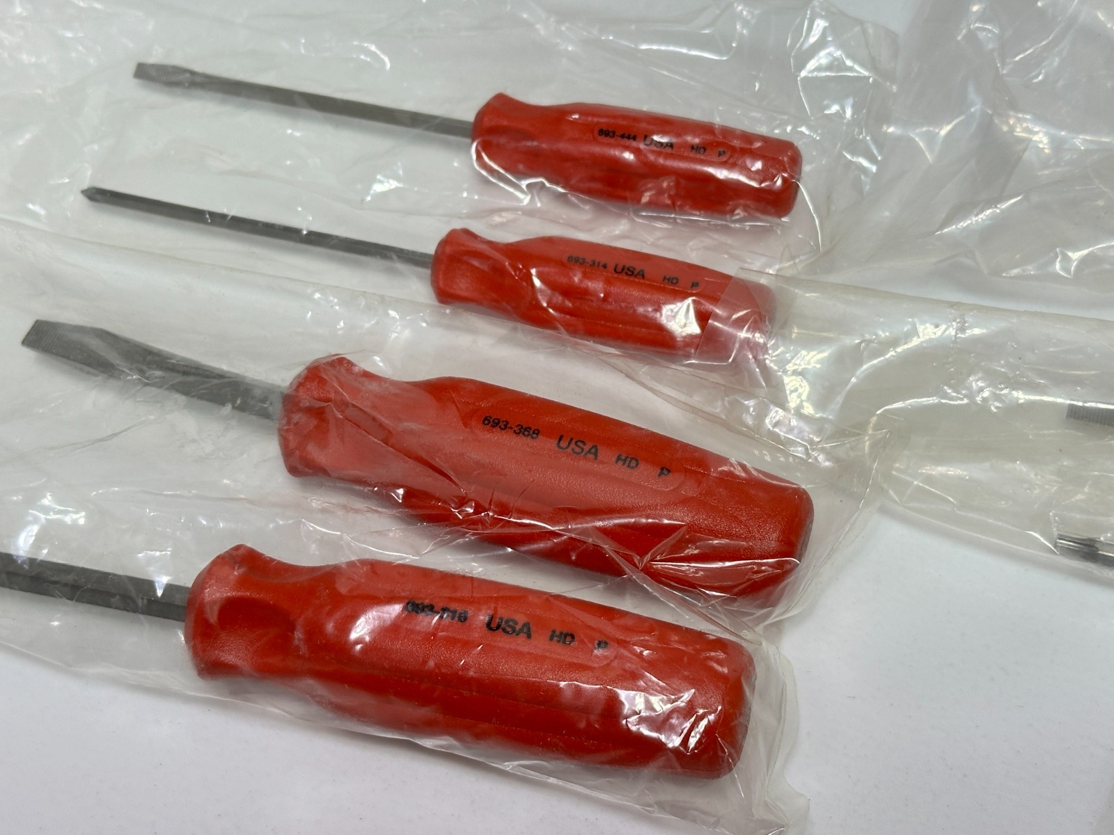 NOS RIDGID Tools USA (Rare) 620-749 12pc Red-Orange Handle Screwdriver Set, Box