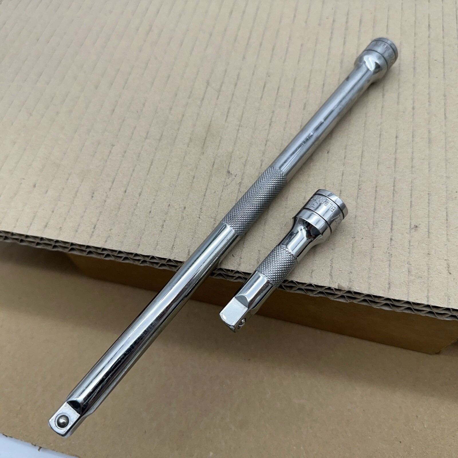 Blue-Point 2pc 3/8 Drive 3 & 10″ Extensions BLPEXTK3810 & BLPEXTK383 Good Shape