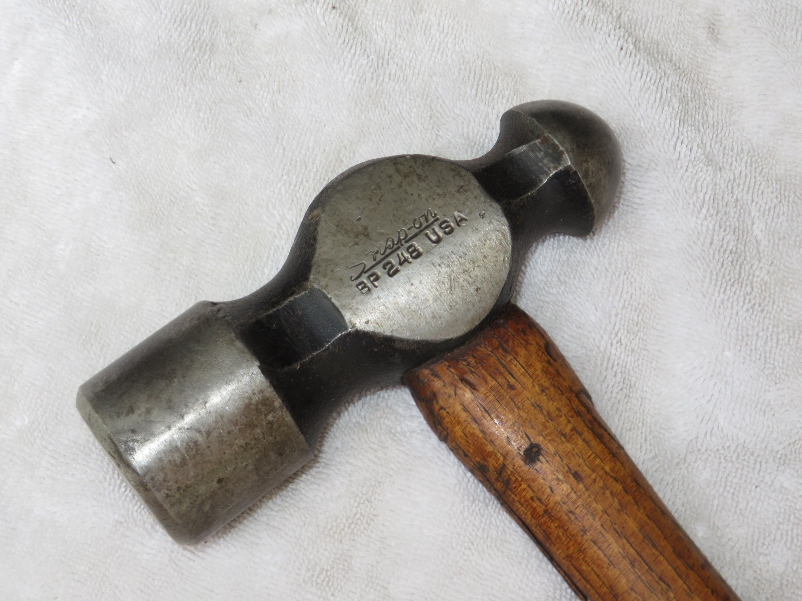 Snap-On Ball Peen Hammer BP 248 USA 48 oz Octagonal Handle Vintage Mechanic Tool