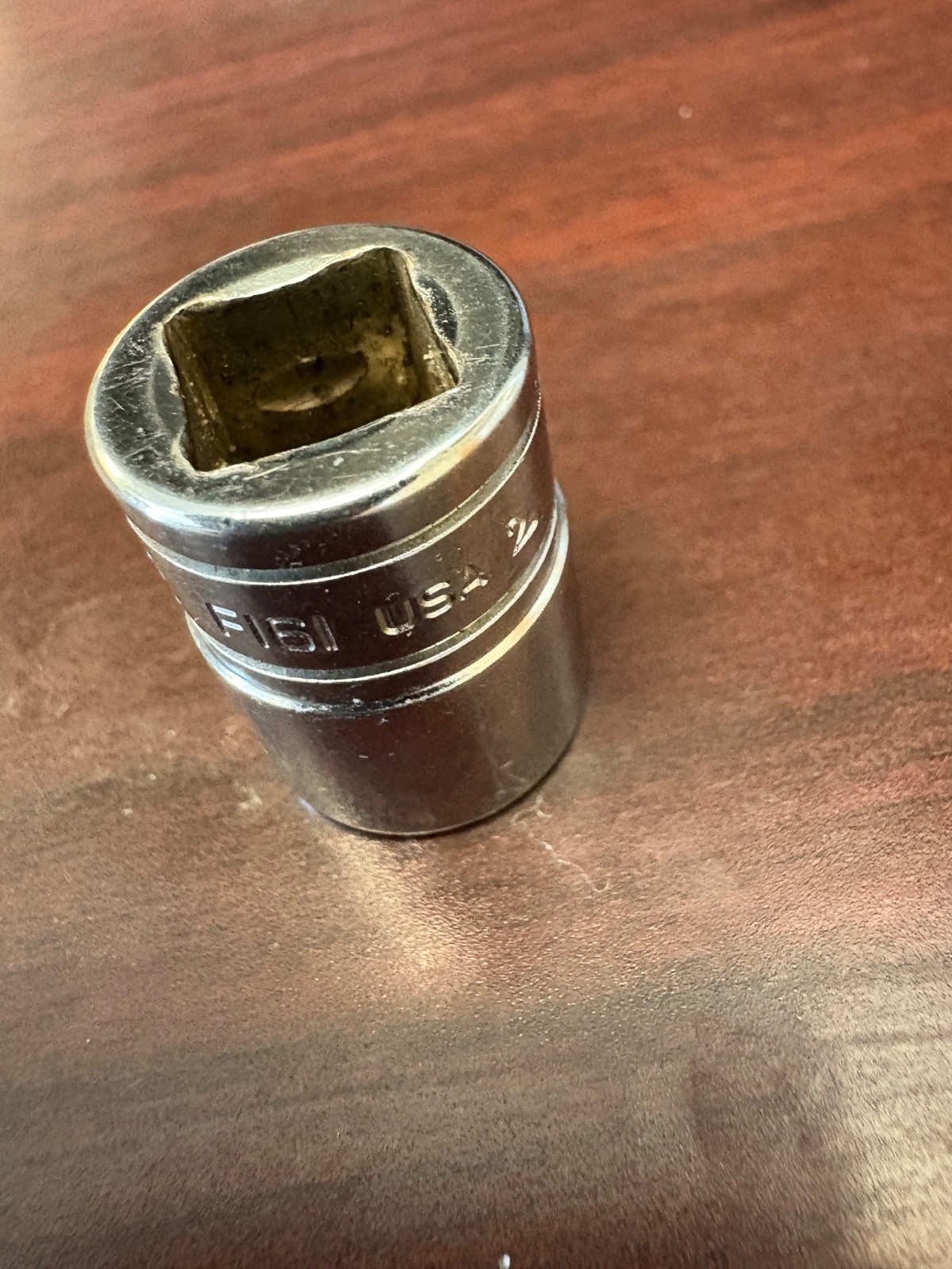 Snap On 1/2″ 3/8″ Drive 6 Point F161 Shallow Chrome Socket
