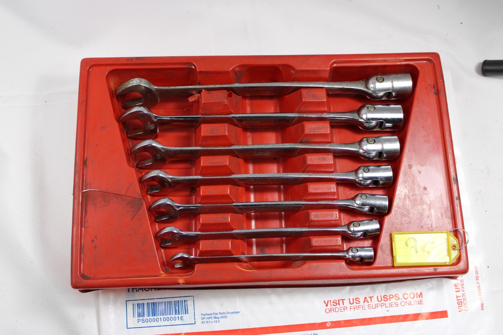 Snap On 7 Piece SAE Flex Head Socket Wrench Set FHO607B 3/8″ – 3/4″ IN TRAY