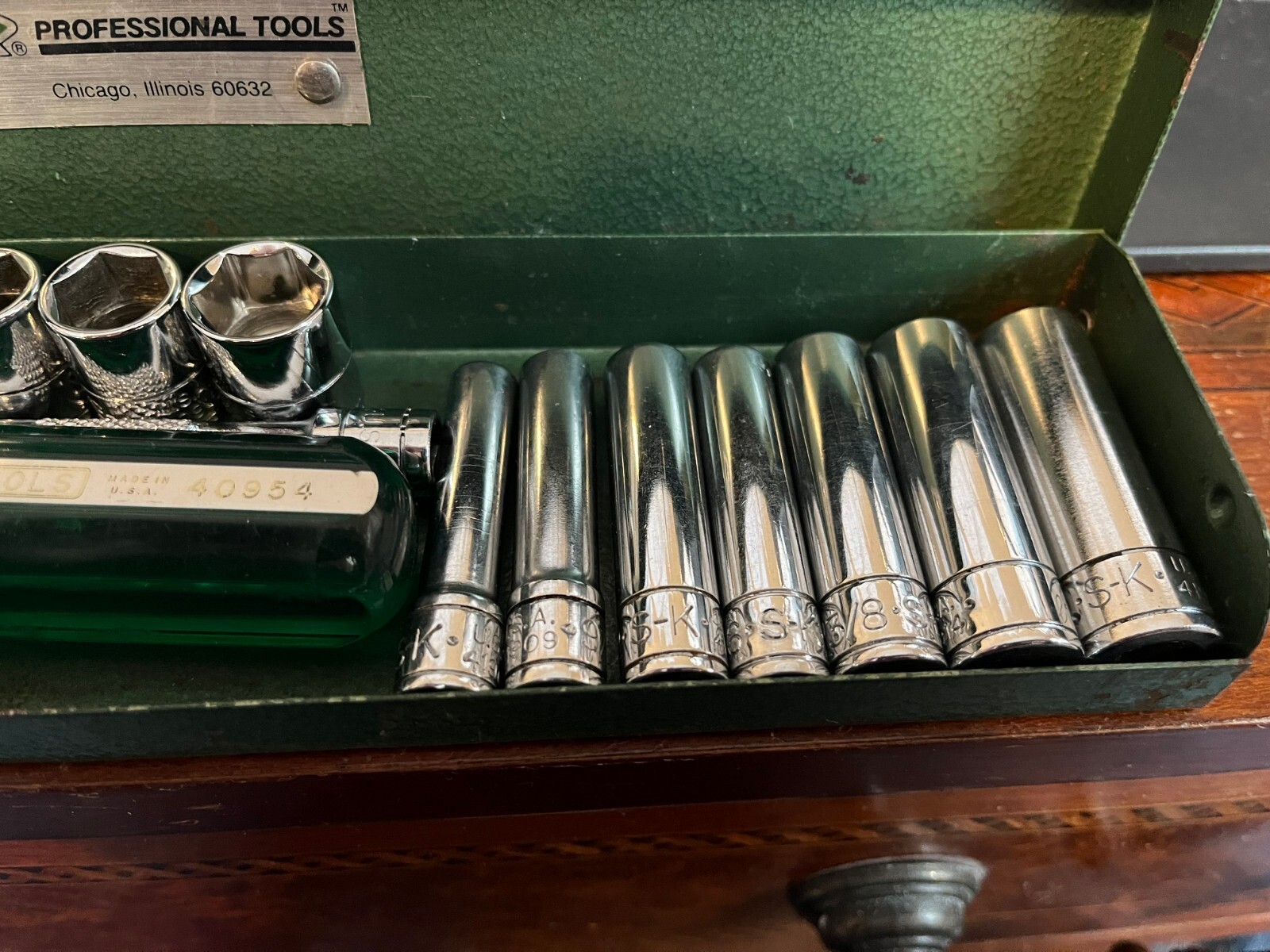 Vintage S-K Tools 1/4″ Drive Socket Set No. 4921 with Original Box Plus extras