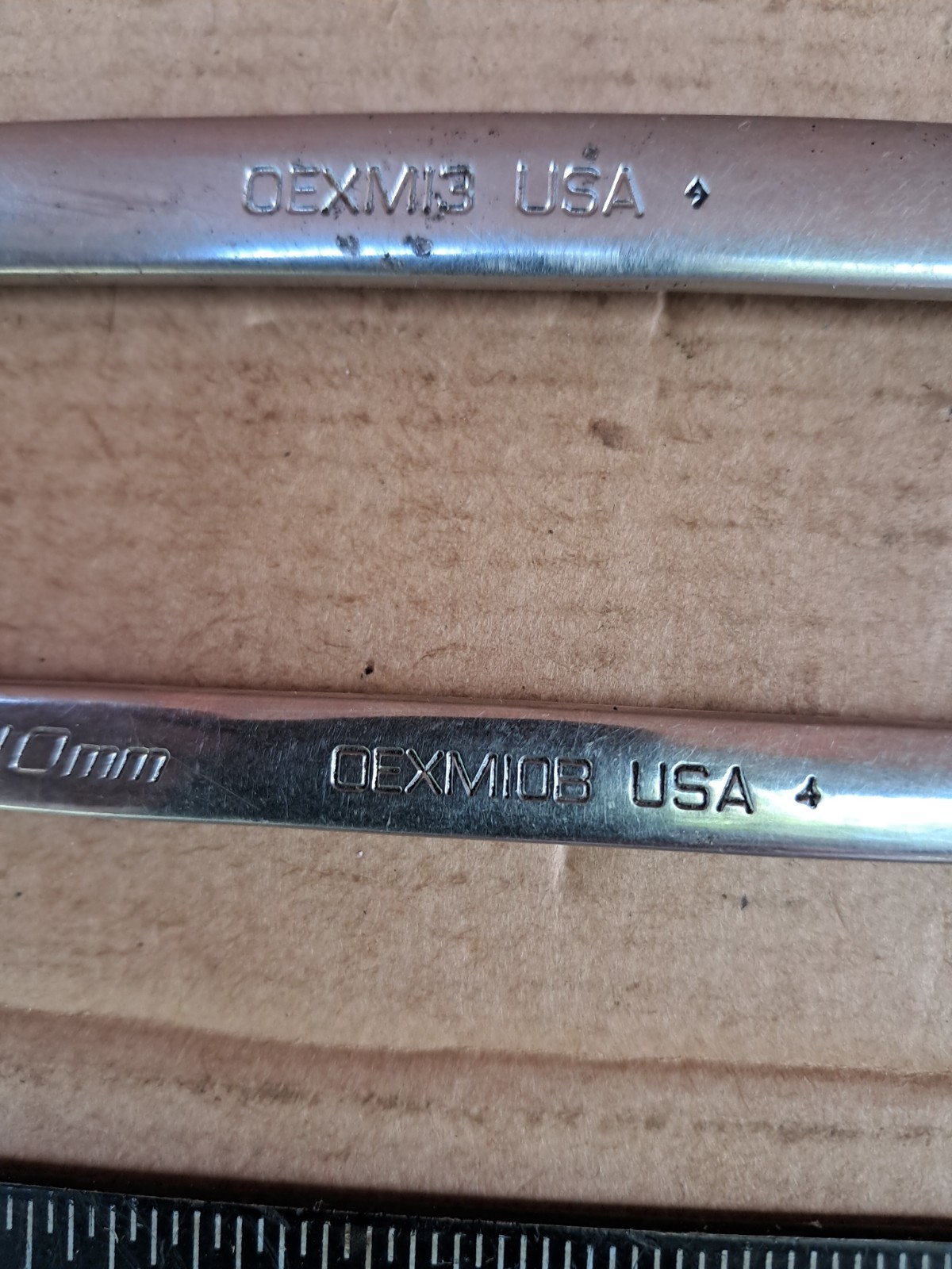 2 Pieces of Snap On Combination OEXM 10 & 13mm Spanners in Good Used Condition