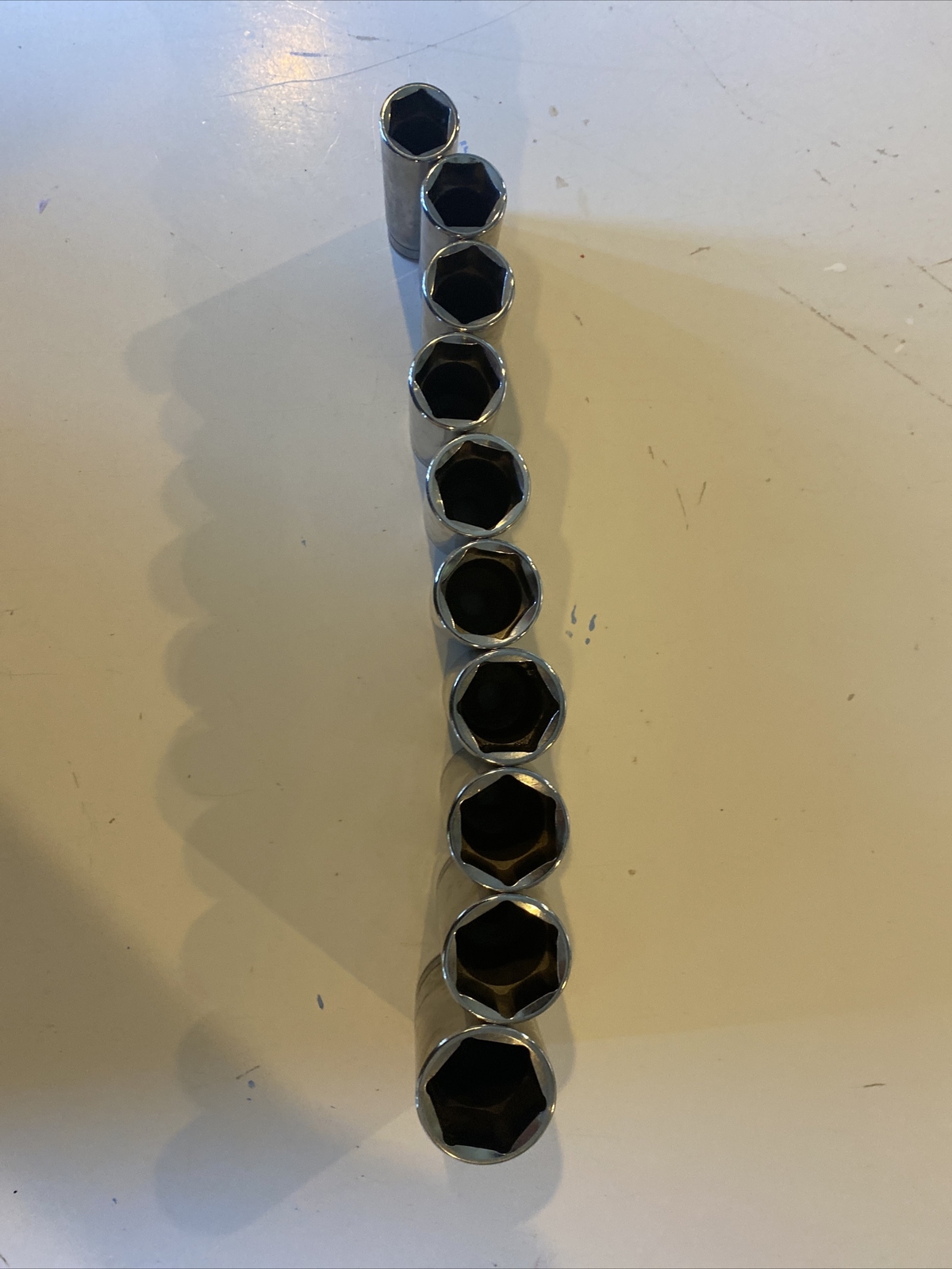 Snap On Tools 1/2″ Drive SAE Deep 6pt Socket Set 11/16″ to 1-1/4″ 313TSYA