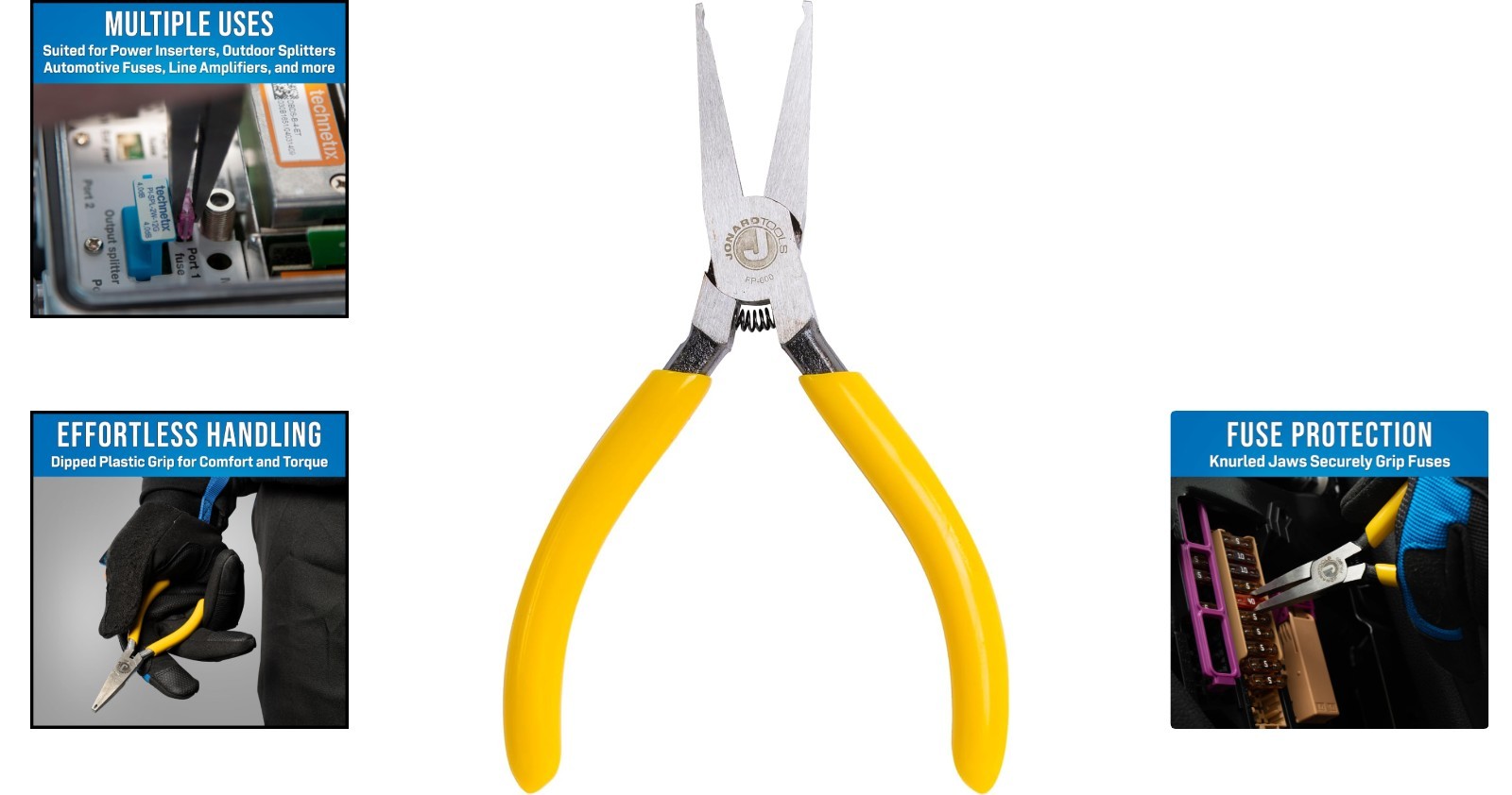 Dionard FP-600 Heavy-Duty Fuse Puller – 5″ with Knurled Jaws for Safe Use