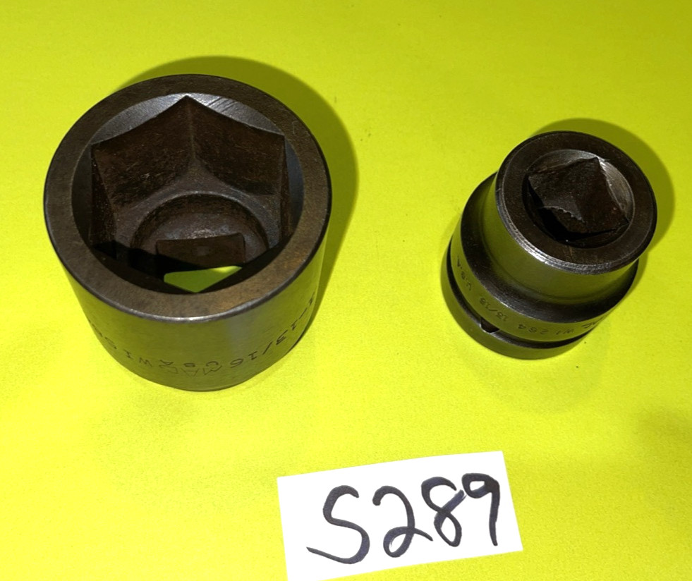 MAC TOOLS 2 PIECE 1 INCH DRIVE BUDD WHEEL IMPACT SOCKETS 13/16, 1-13/16