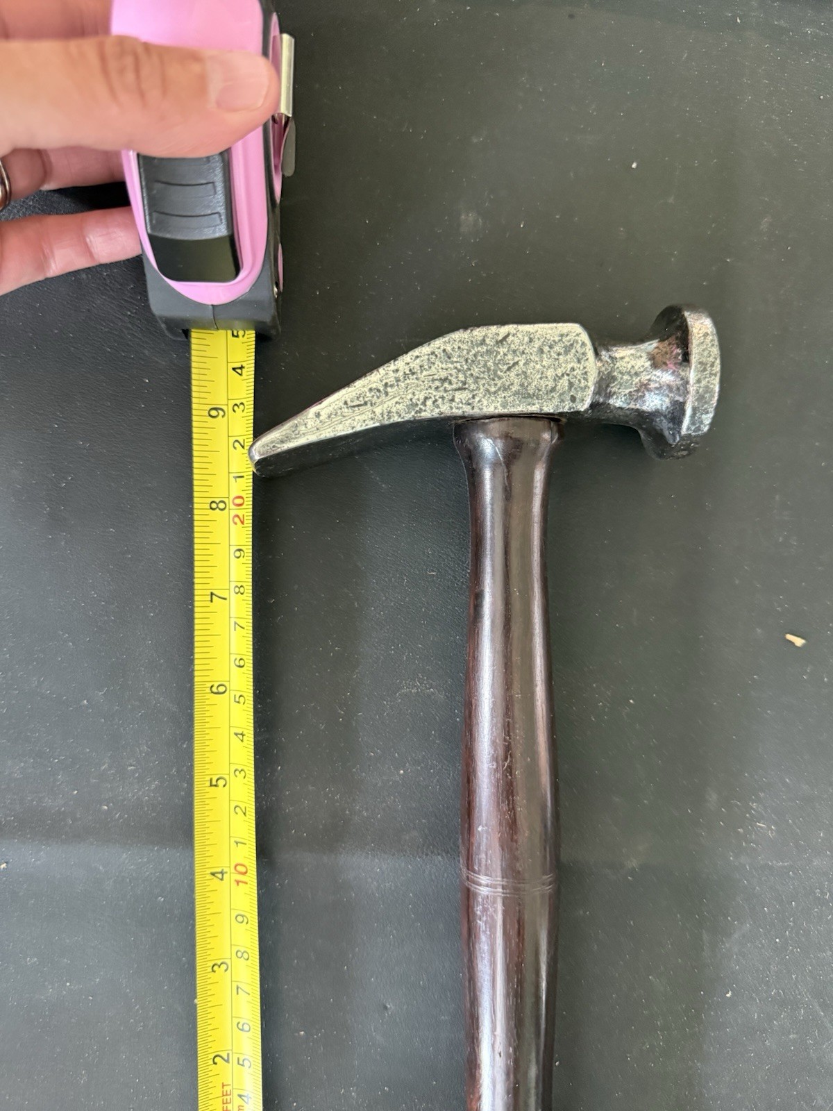 Vintage Auto Body Fender Hammer Wood Handle Blacksmith Sheet Metal Tool 1lb 8oz