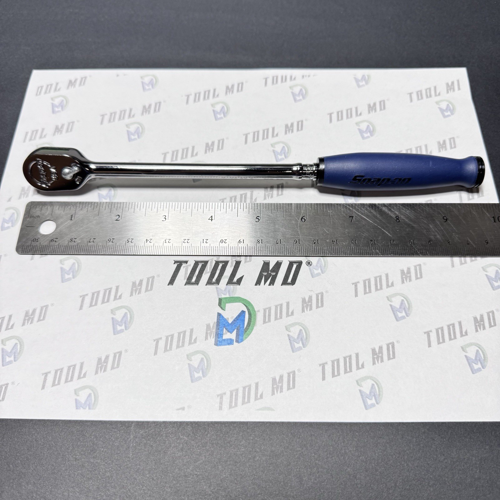 Snap-on Tools CUSTOM REVERSE POWER BLUE 3/8″ Dr Compact Extra-Long Fixed Ratchet