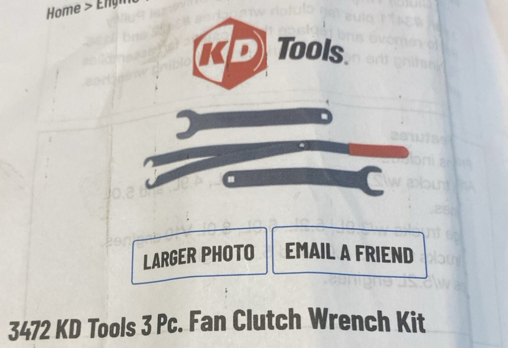 KD Fan Clutch Pulley Tool Kit KDT3472
