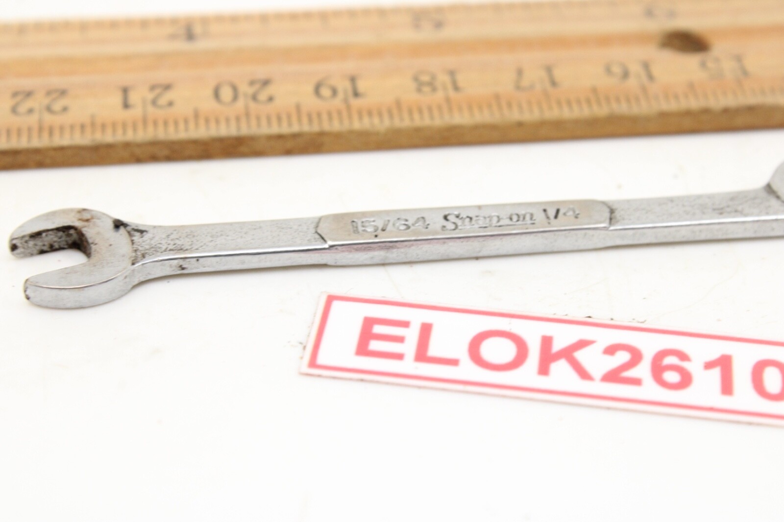 Snap-on DS1516 15/64″ X 1/4″ SAE Chrome Open End Ignition Wrench USA