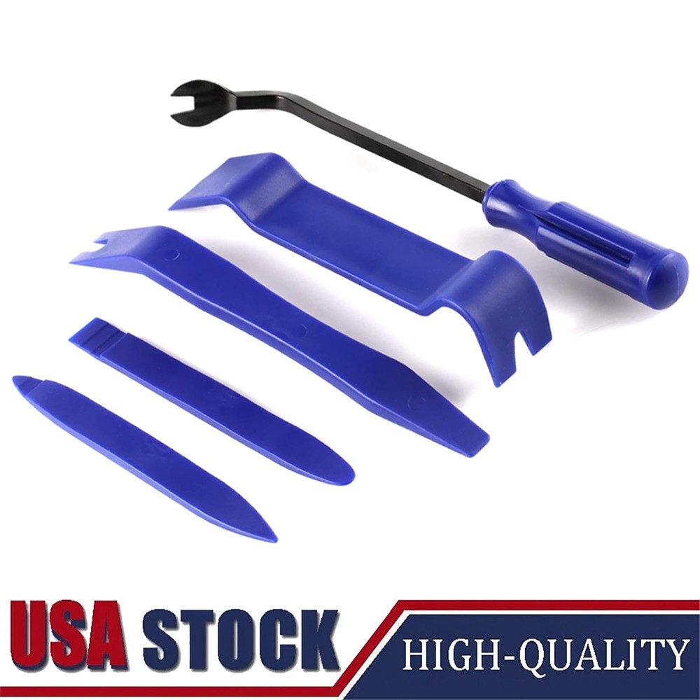 5Pcs Car Trim Removal Tool Set Hand Tools Pry Bar Panel Door Interior Clip Kit