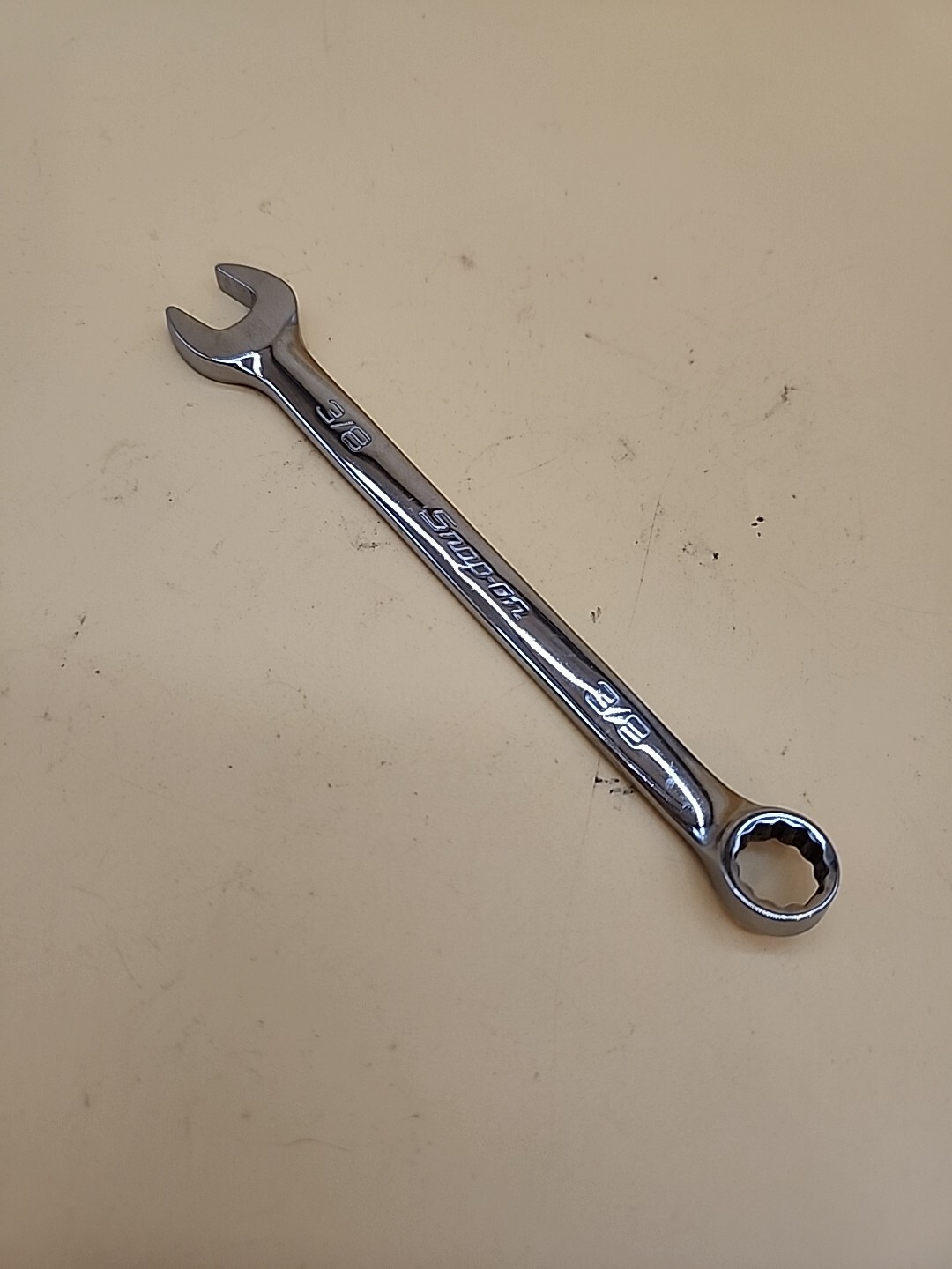 Snap-on Tools 3/8″ SAE 12 Pt Short Length Chrome Combo Wrench OEX120B USA