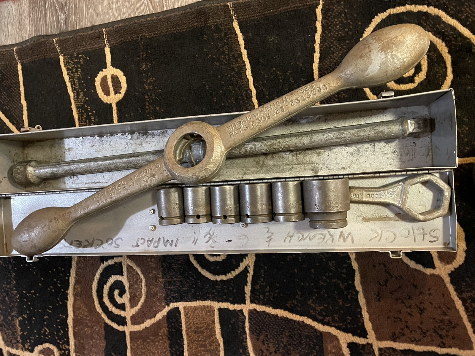 Ken Tool Shock Wrench TR-7 TR-8 34407 3/4” includes 6 point 6pc sockets 1 1/2” +