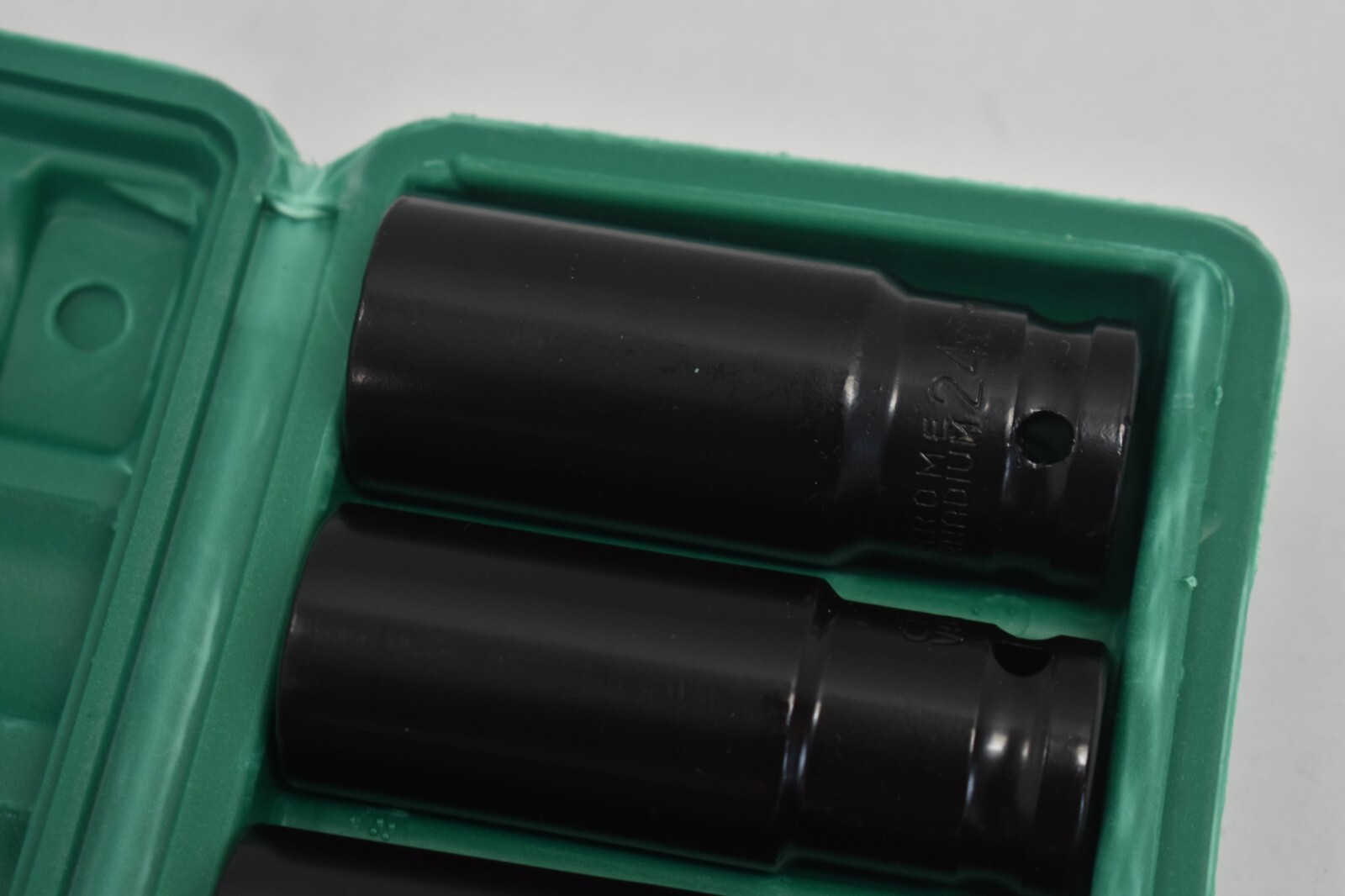 Deep 6 Point Impact Socket Tool Set 10 Piece Kit Black 8mm To 24mm 6 Point