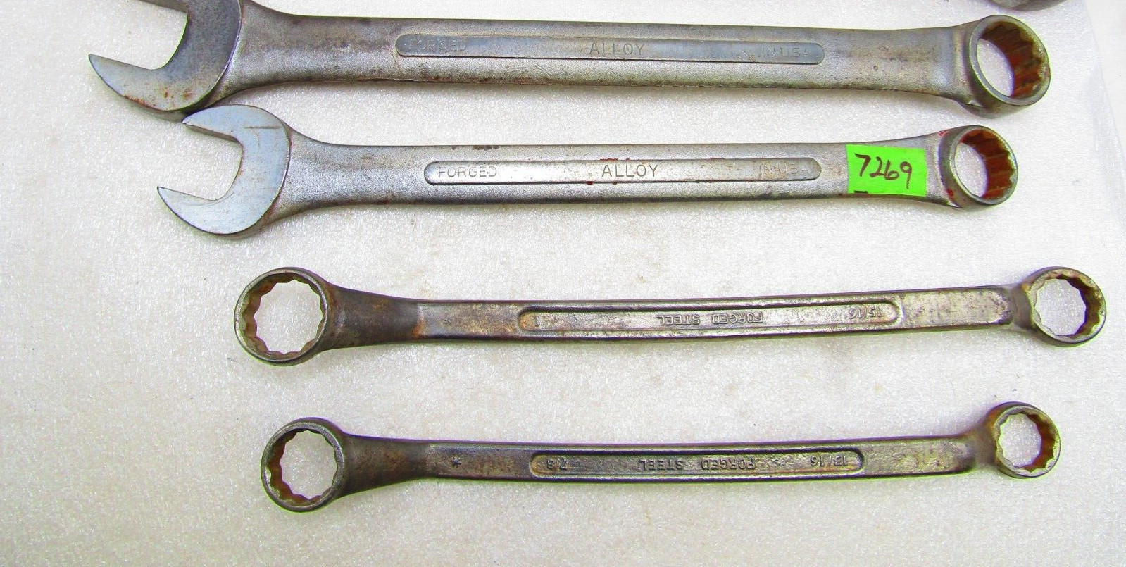 Combination SAE wrench assortment, 4 pieces inc. S-K