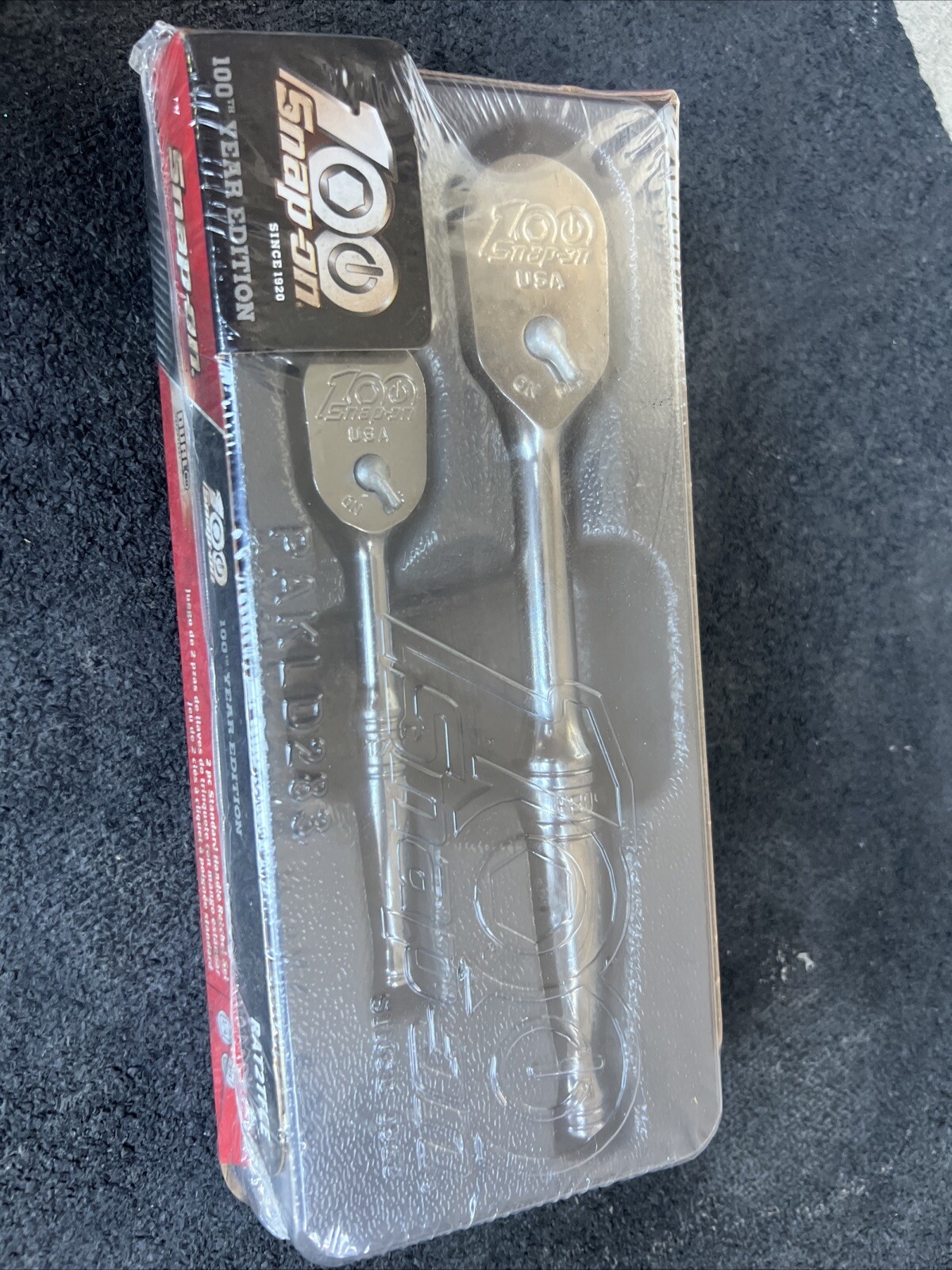 For Snap On NEW 100th Anniversary 2pc Mix Drive Chrome Ratchet Set RAT2TFCE