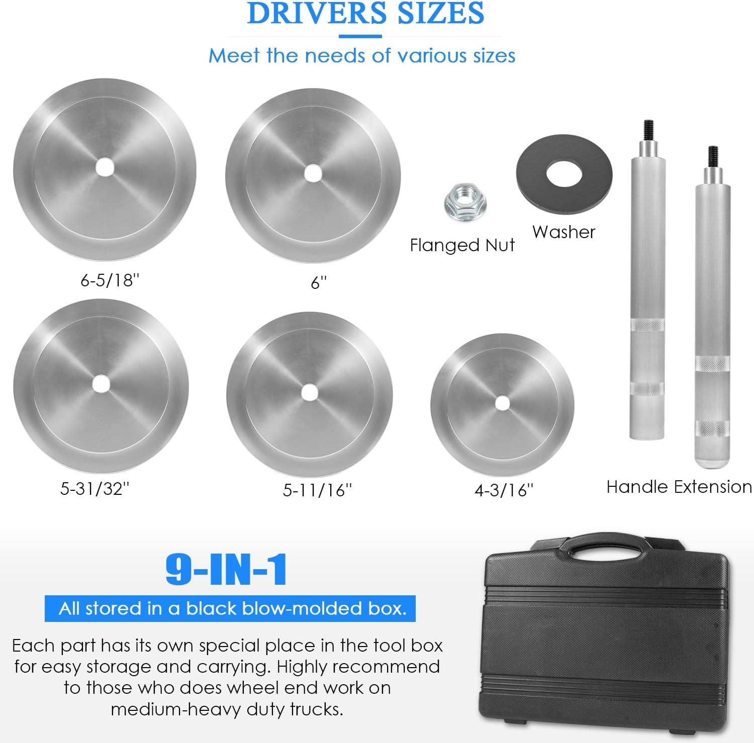 61850 Truck Hub Seal Installer Kit For Class 7 & 8 Truck, Trailer & Medium Truck
