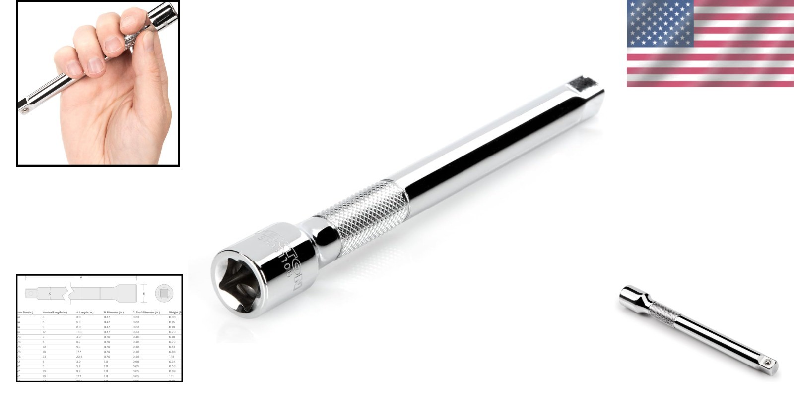 Secure Fit 6 Inch Drive Extension with Radiused Corners for Lasting Durability