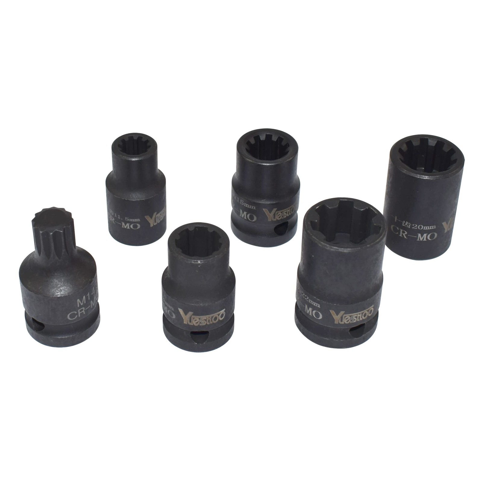 Yuesstloo 11PCS Brake Caliper Socket Kit, 1/2″ Square Drive Wrench 11pcs